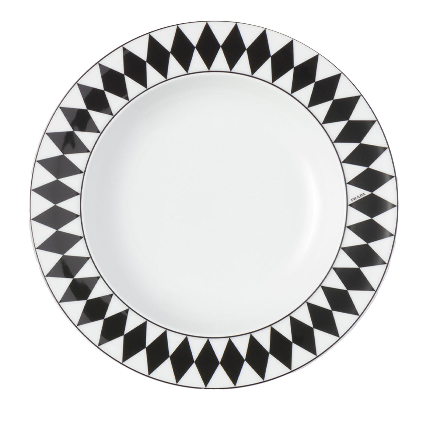 Checkerboard Set of two Porcelain Soup Plates - Main view