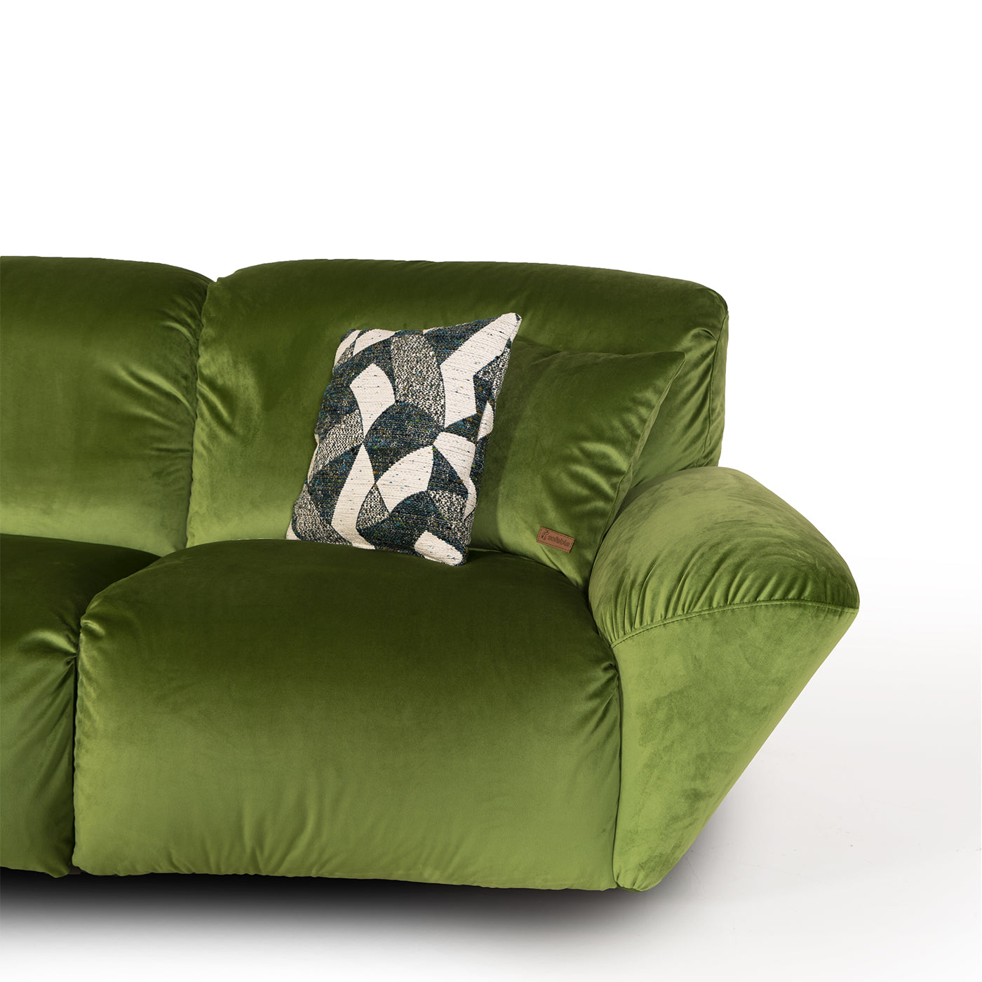 Beluga Grünes samtenes 3-sitziges sofa von Marco &amp; Giulio Mantellasi - Alternative Ansicht 2