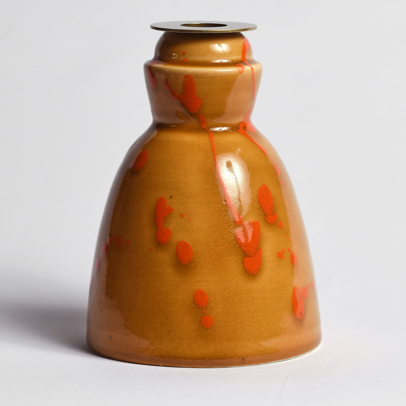 Candelero de cerámica caramelo con 4 velas perfumadas - Vista alternativa 1