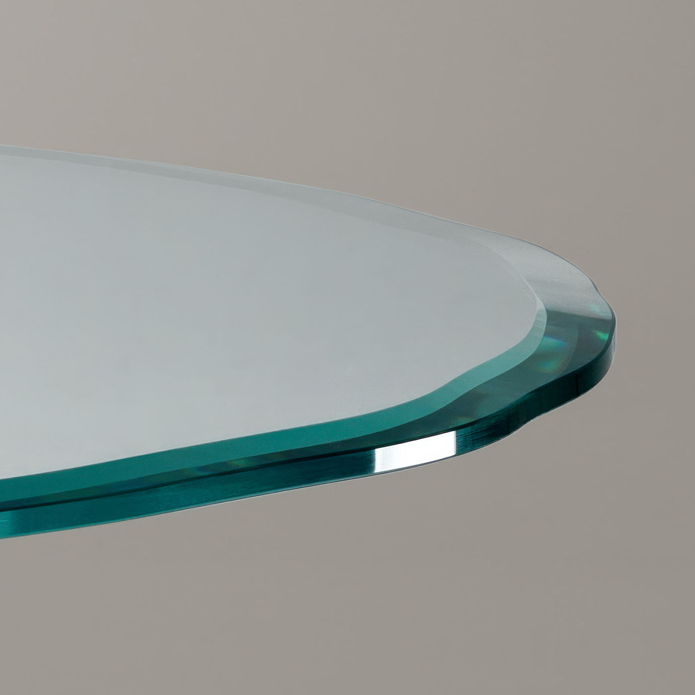 Glass Table With Circular Glass Top and Twisted Legs - Alternative view 2