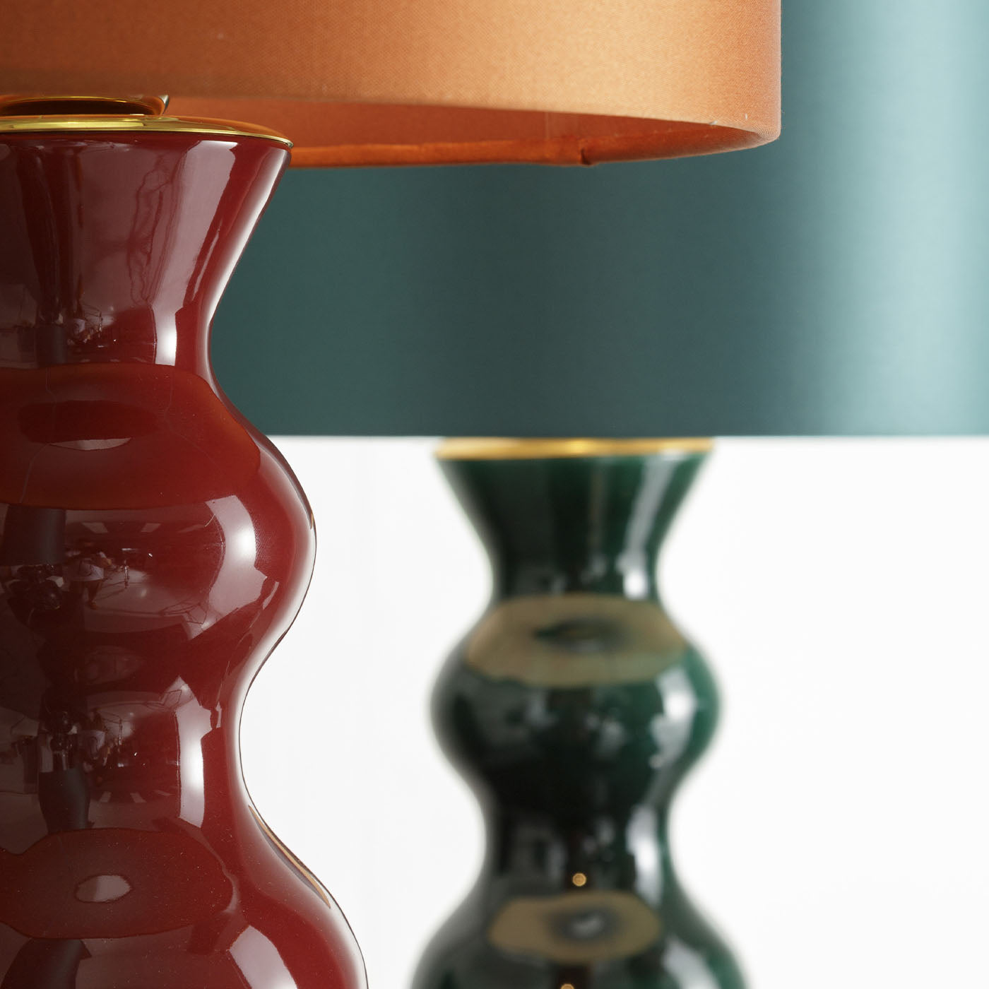 CL2122/RO Lámpara de mesa Allegra roja y naranja - Vista alternativa 1