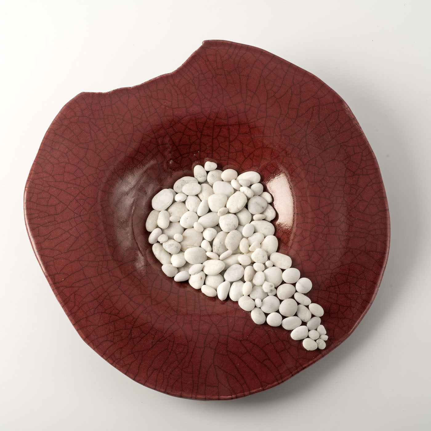 Incanto Amaranto Ceramic Sculpture/Plate by Nino Basso - Alternative view 3