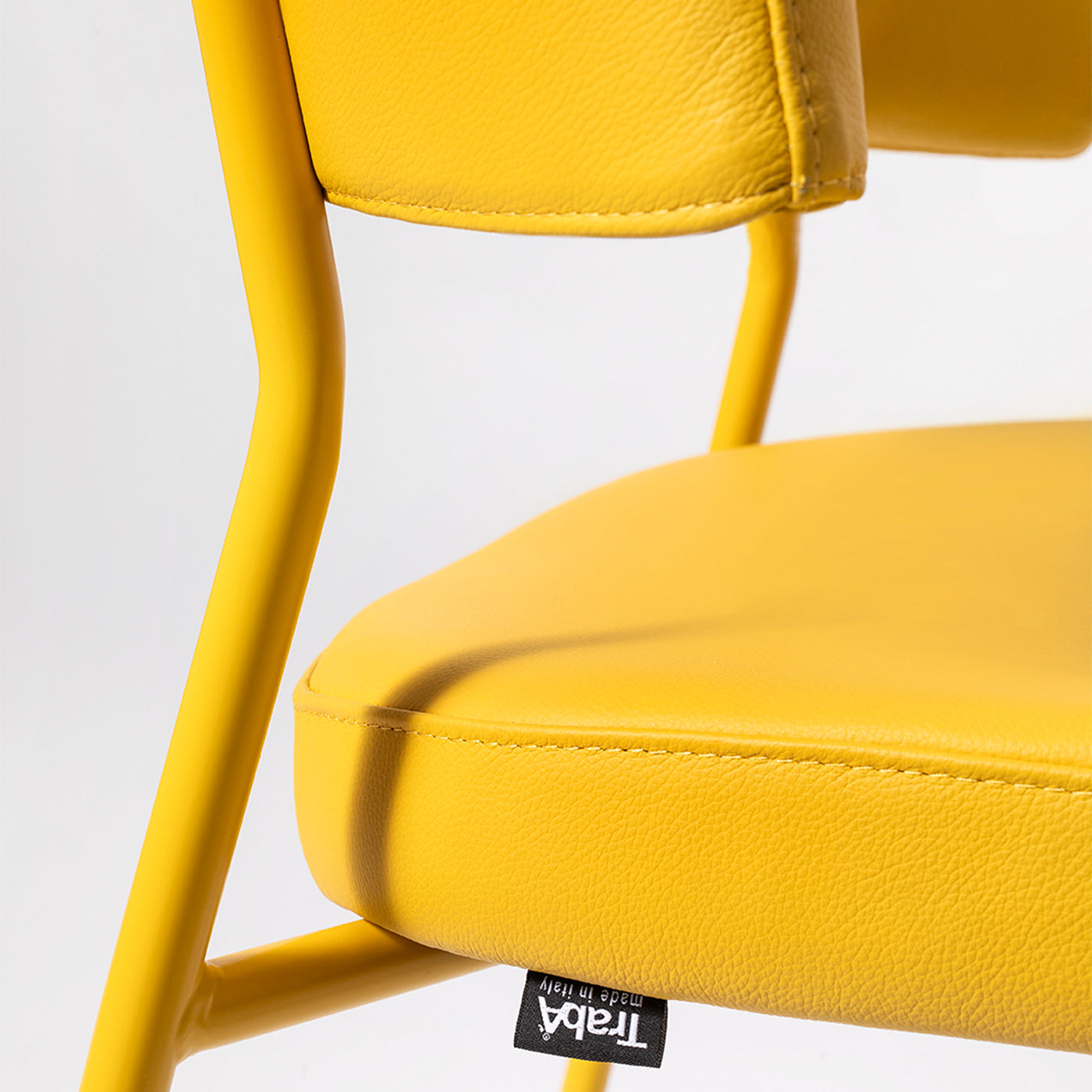 Marlen Met Im Yellow Leather & Metal Chair by EP Studio - Alternative view 2