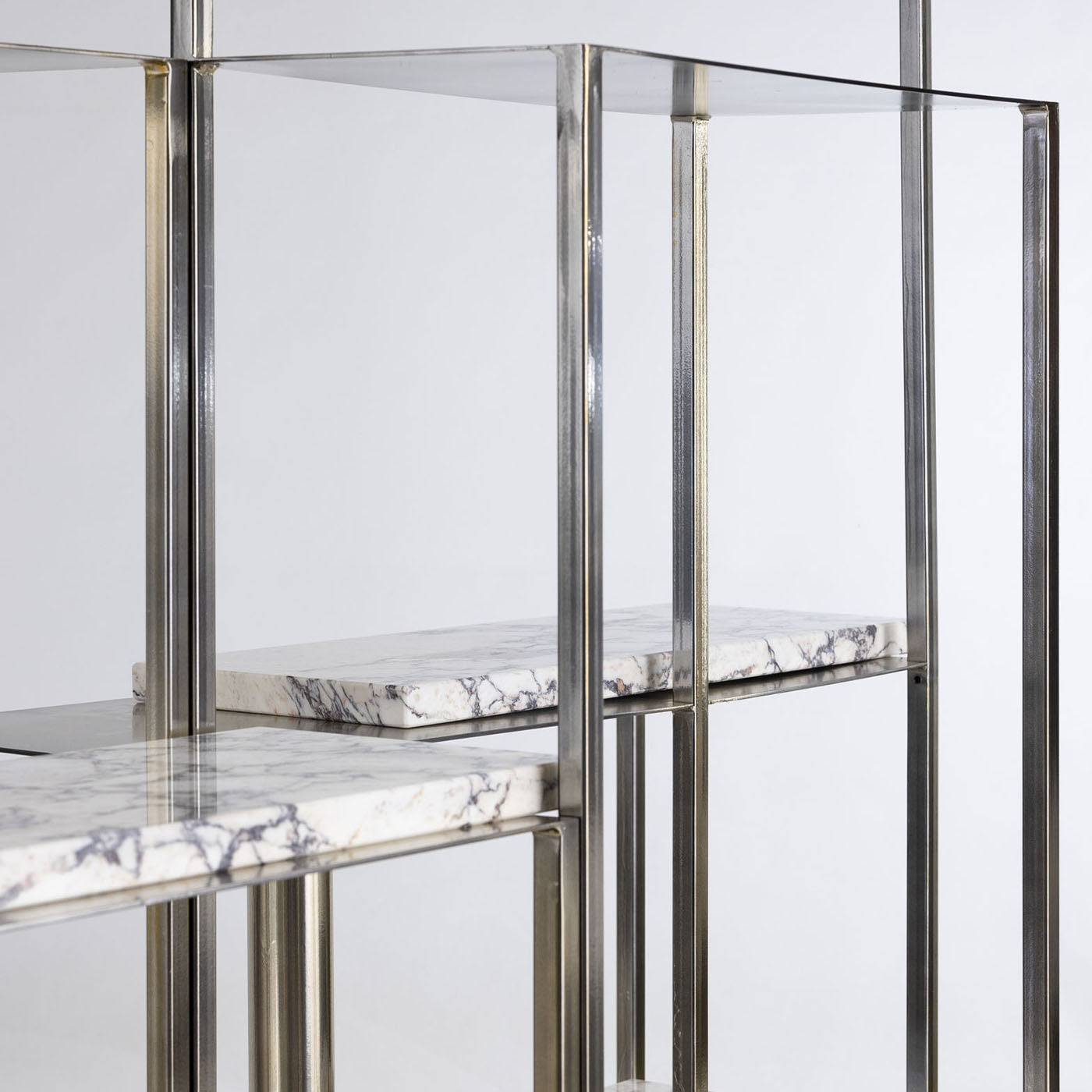 Colonna Gold Metal with Marble Shelves Bookcase - Alternative view 2