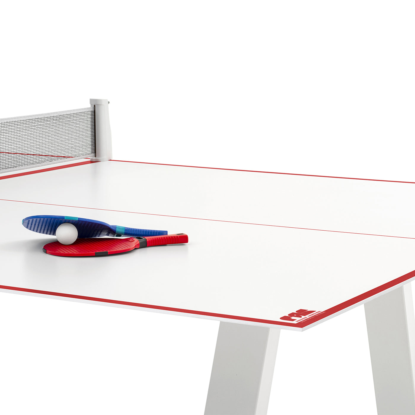 Mesa de ping-pong para exterior Grasshopper blanca de Basaglia + Rota Nodari - Vista alternativa 4