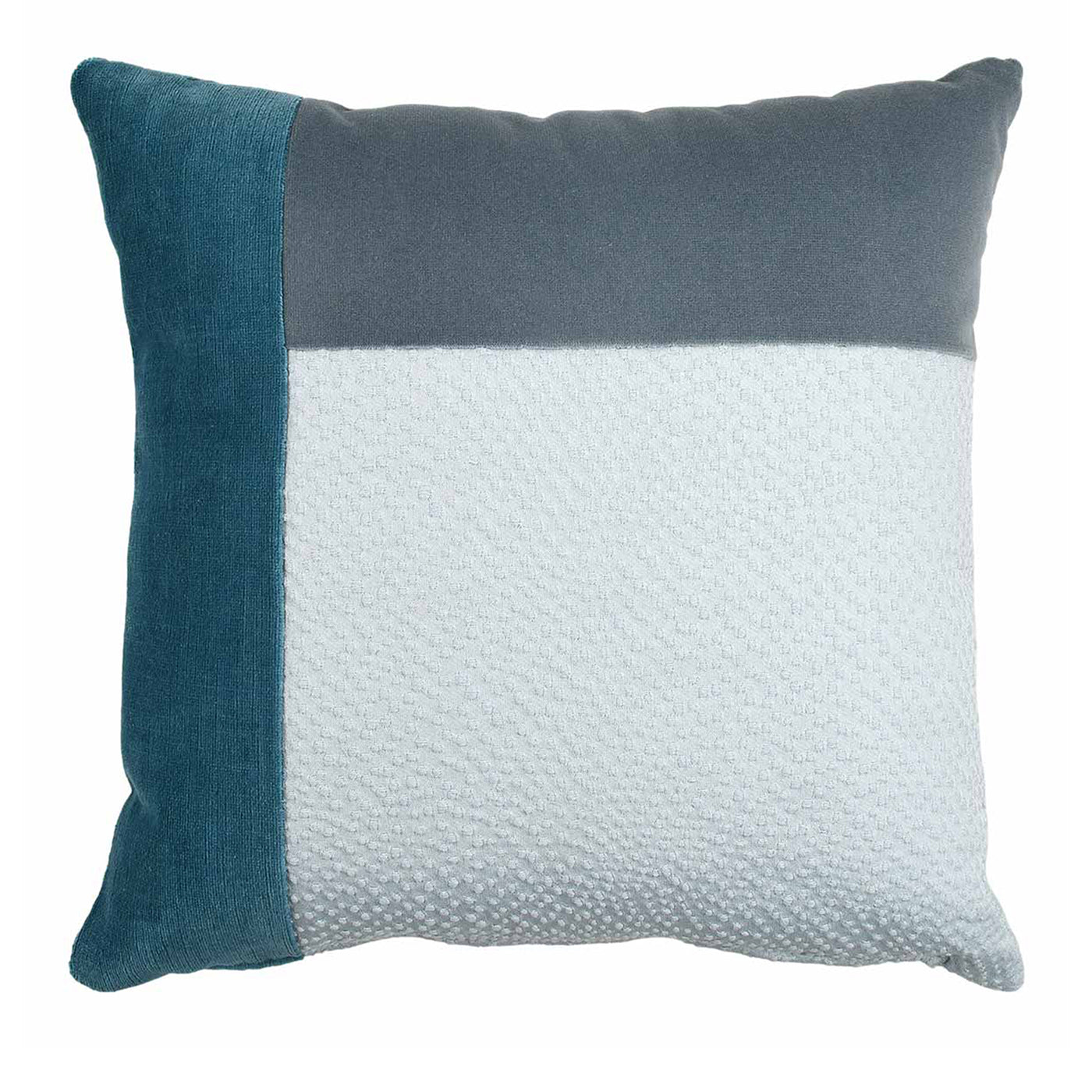 Coussin Carrè T en velours et jacquard - Vue principale