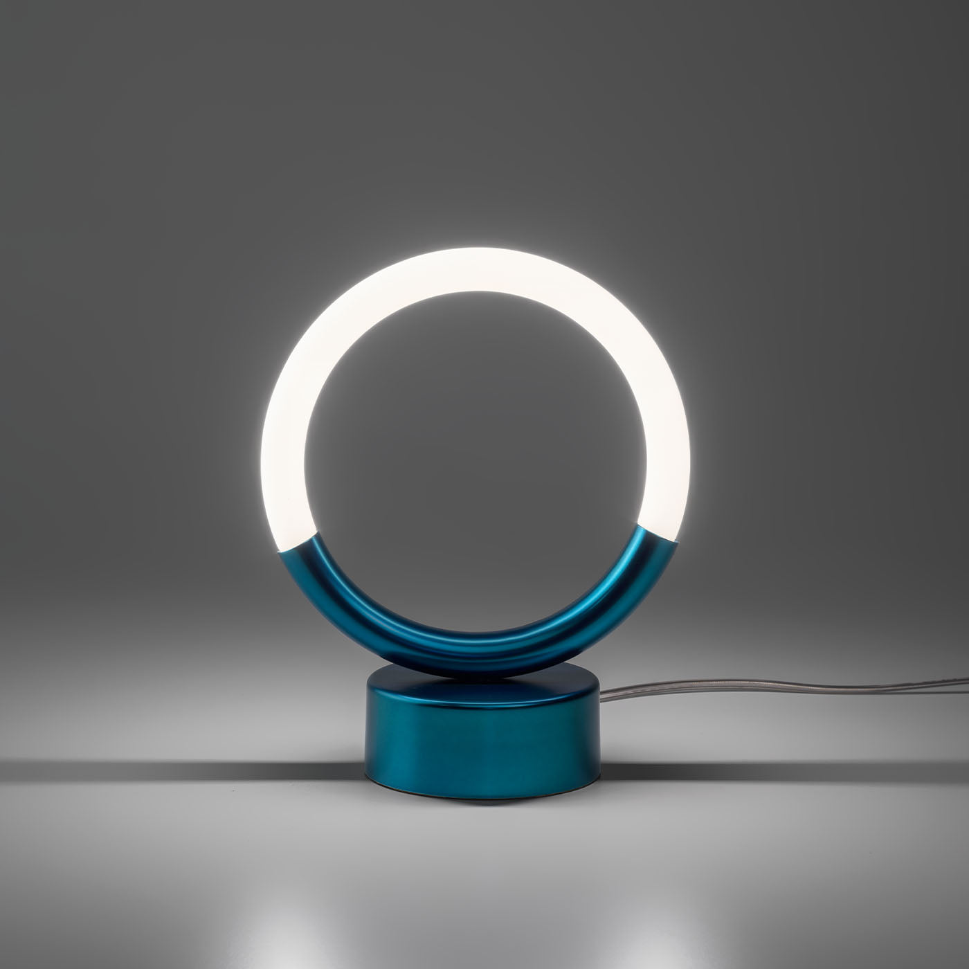 Loop Blue Matte Metal Table Lamp - Alternative view 2