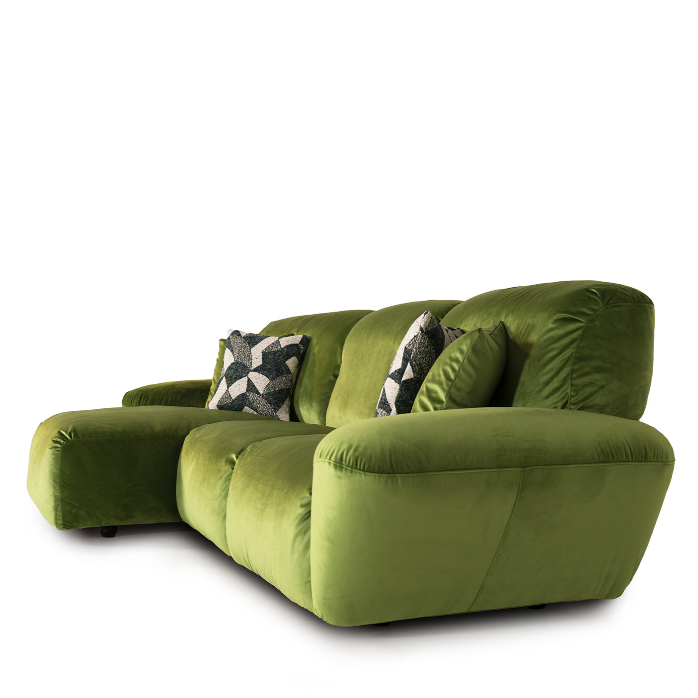 Beluga Grünes samtenes 3-sitziges sofa von Marco &amp; Giulio Mantellasi - Alternative Ansicht 3