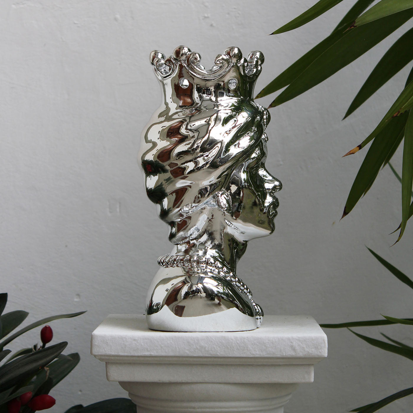 Moorhead Man Lipari-Silver Sculpture - Alternative view 1