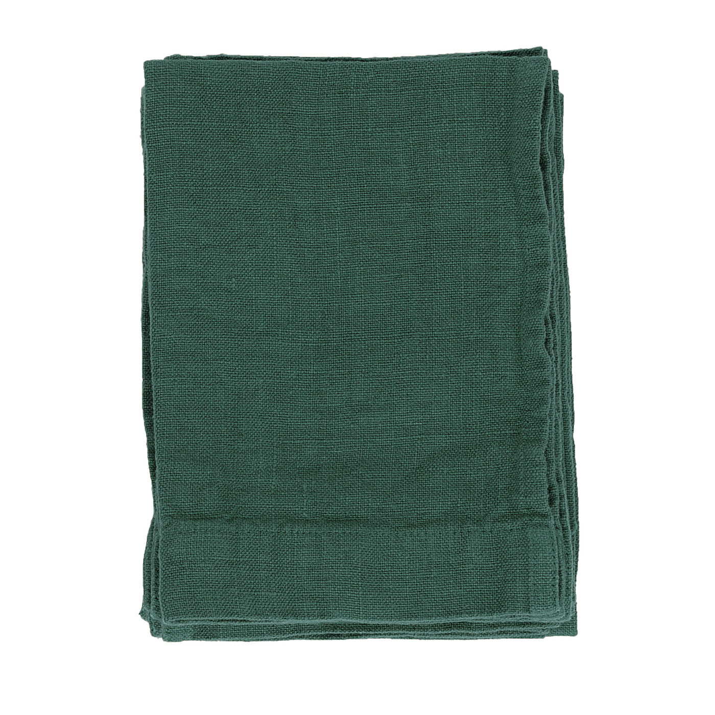 Juego de 4 toallas de mano de lino verde azulado  - Vista principal