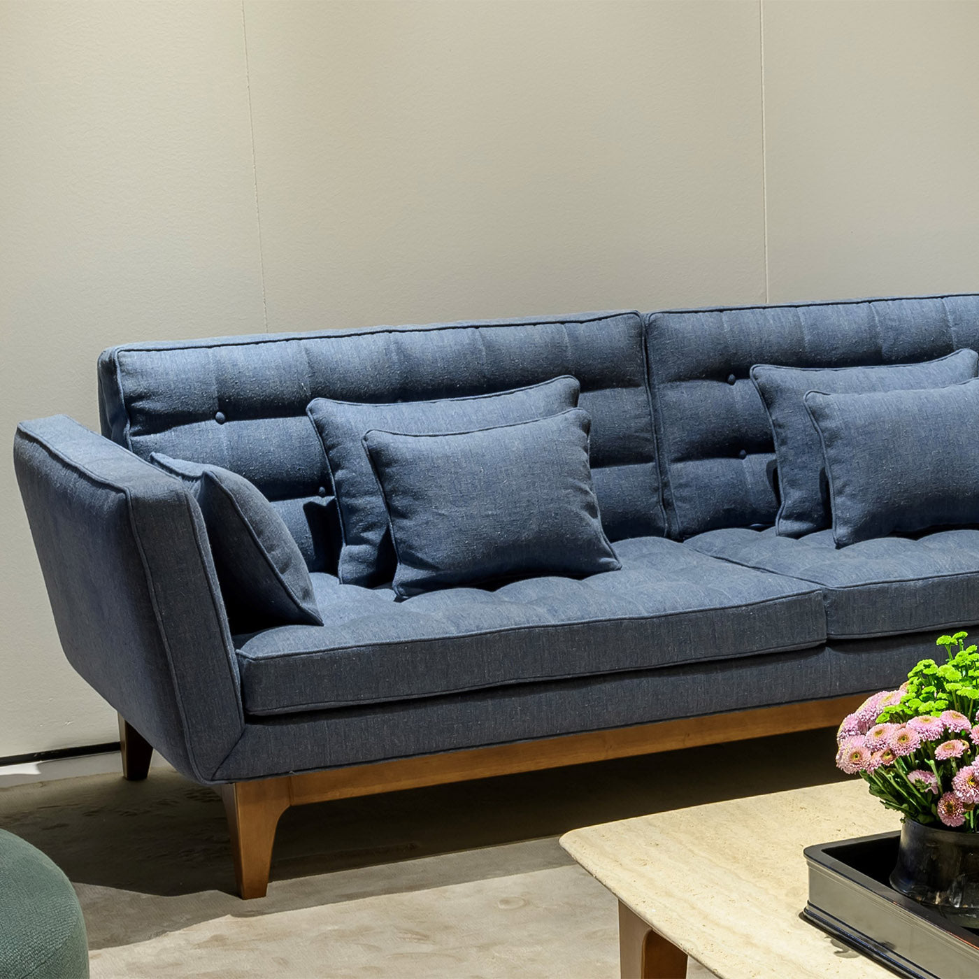 Yvan 3-Seater Blue Sofa - Alternative view 5
