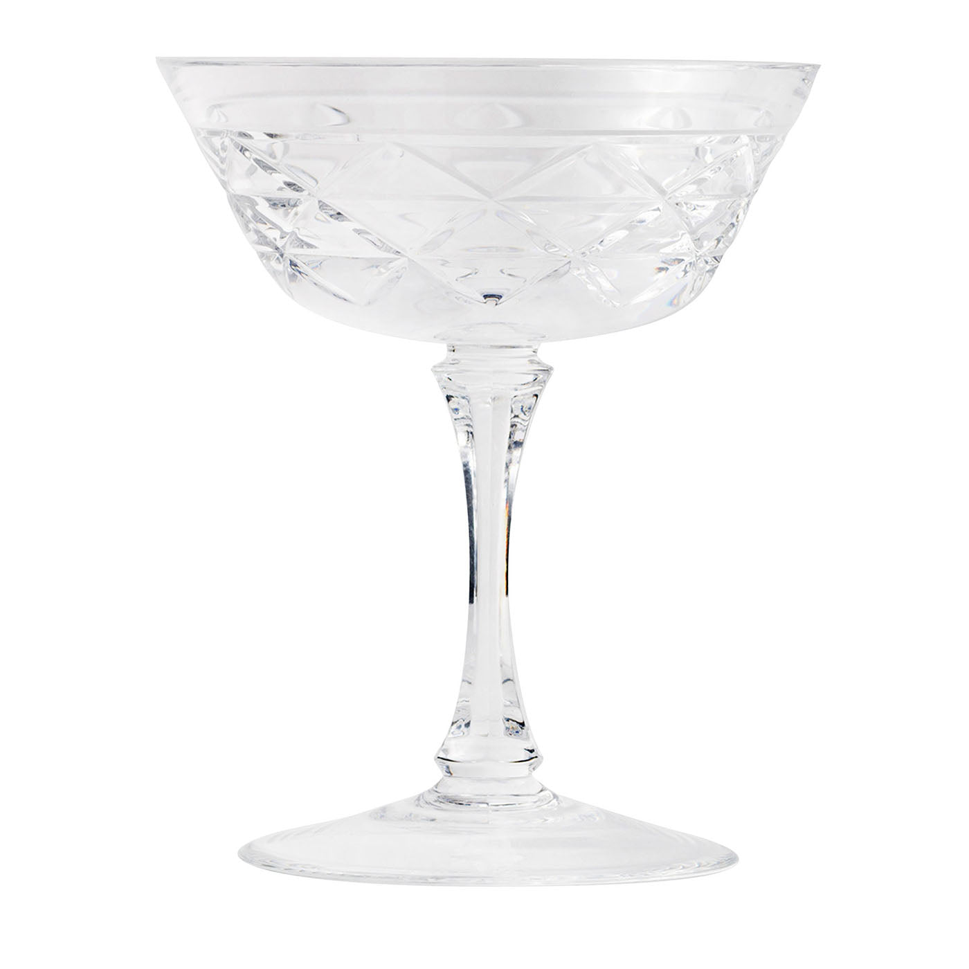 Triangles Crystal Champagne Coupe Glass - Main view
