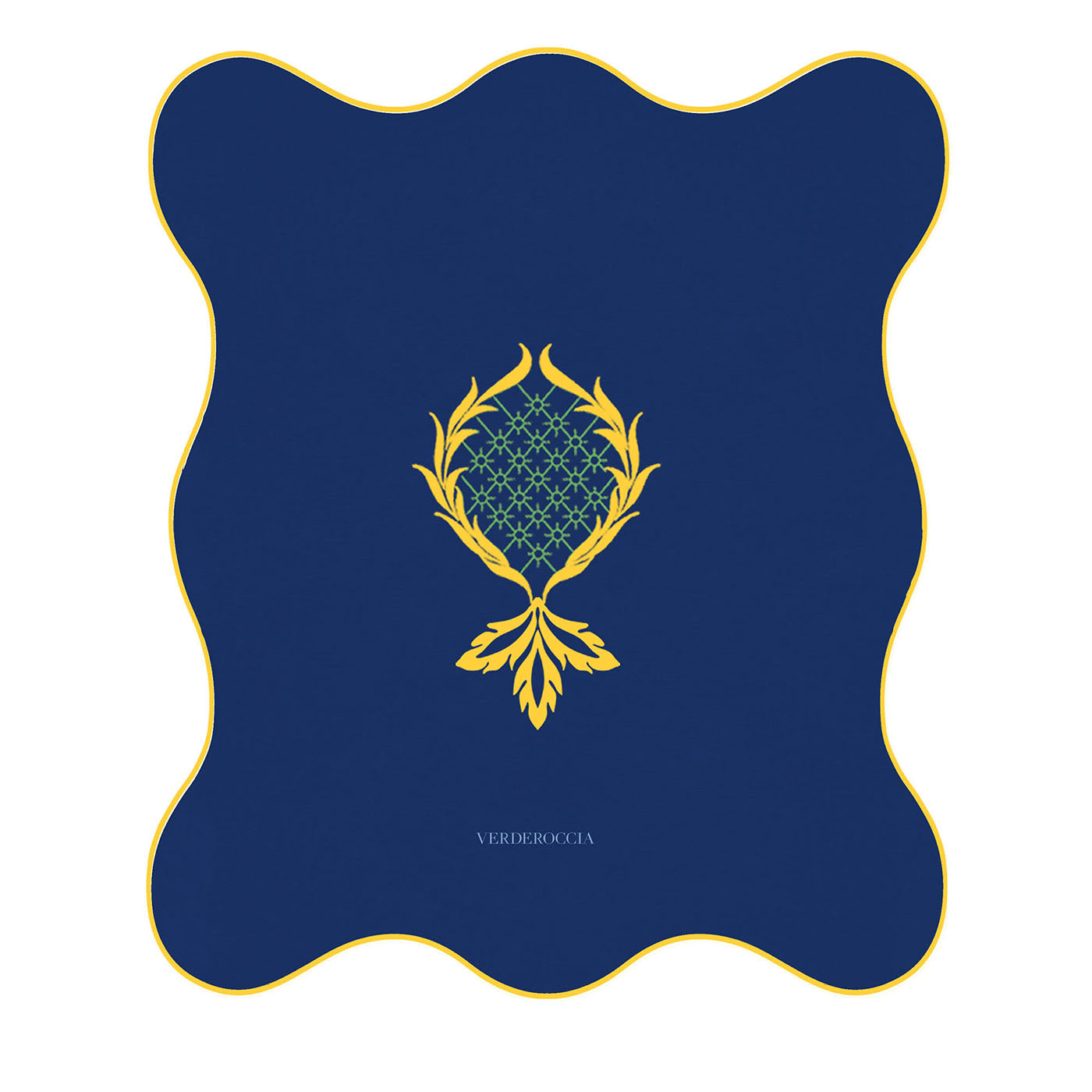 Set of 6 Ananas Blue China and Yellow Dede Cocktail Napkins - Main view