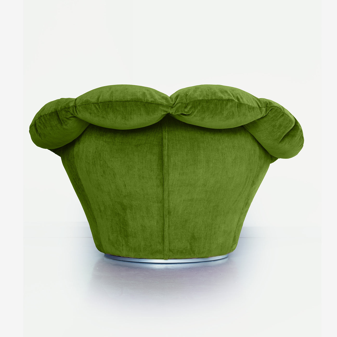 Twelve Round Moss Green Velvet Armchair - Alternative view 3