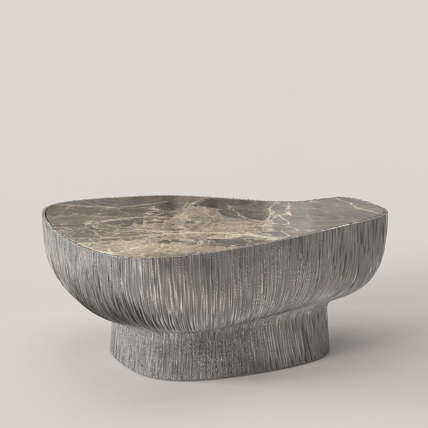 Giava V2 Irregular Breccia Paradiso Marble & Metal Coffee Table - Alternative view 3