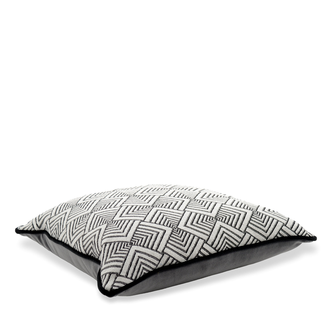 Square Carrè Cushion in Hypnose Deco Jacquard Fabric - Alternative view 2