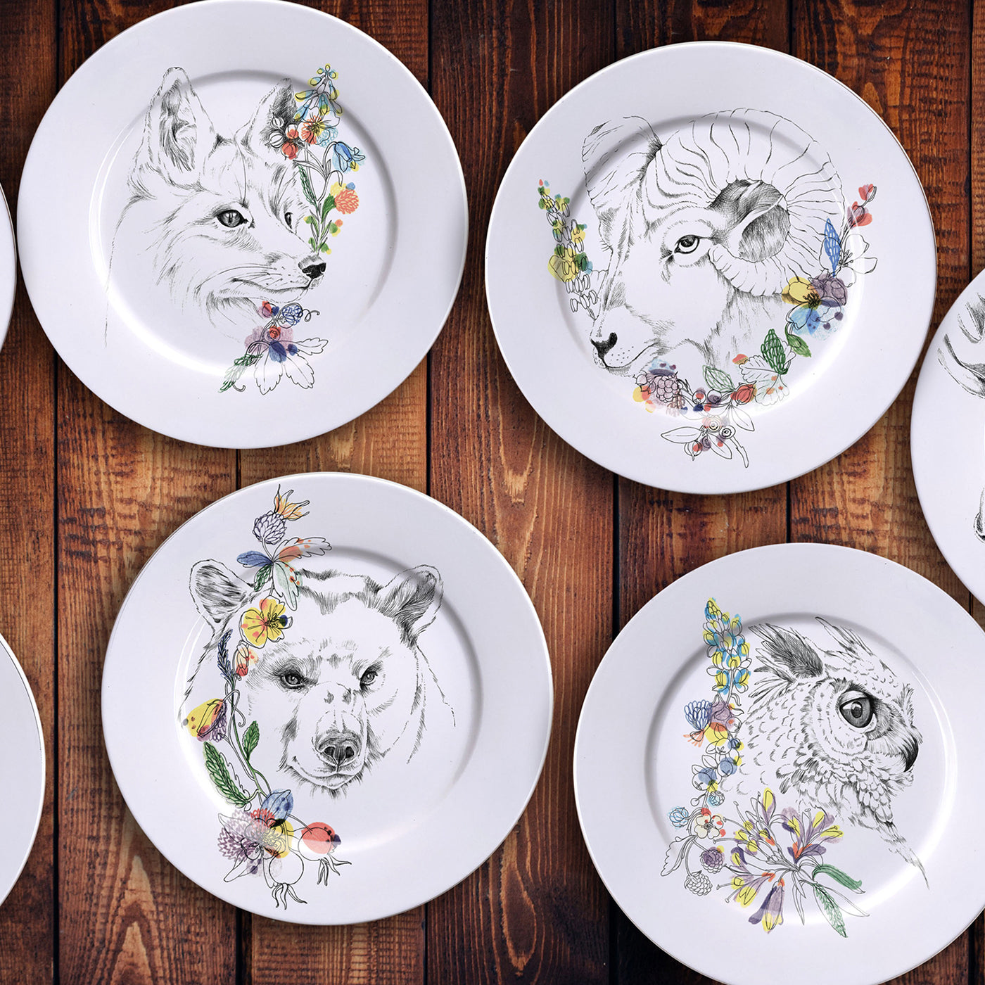 An Ode To The Woods Red Fox Dinner Plate - Alternative view 1