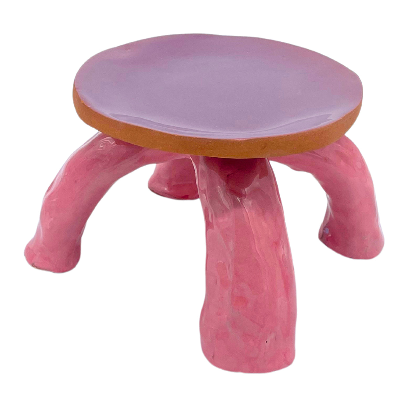 Fungo Series Lilac and Quartz Pink Ceramic Foodstand  - Main view