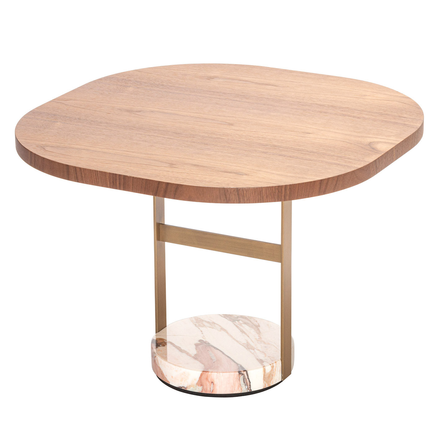 Dama Large Calacatta Marble And Walnut Wood Coffee Table - Main view