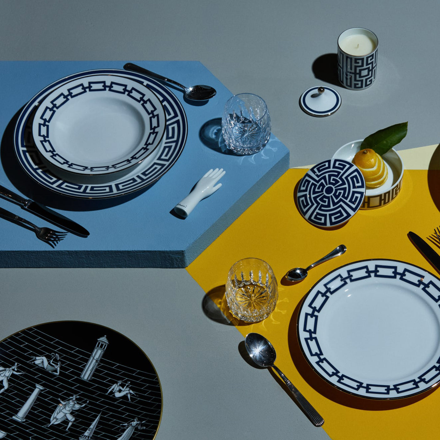 Catene Zaffiro Set of 6 Dinner Plates by Gio Ponti - Alternative view 1