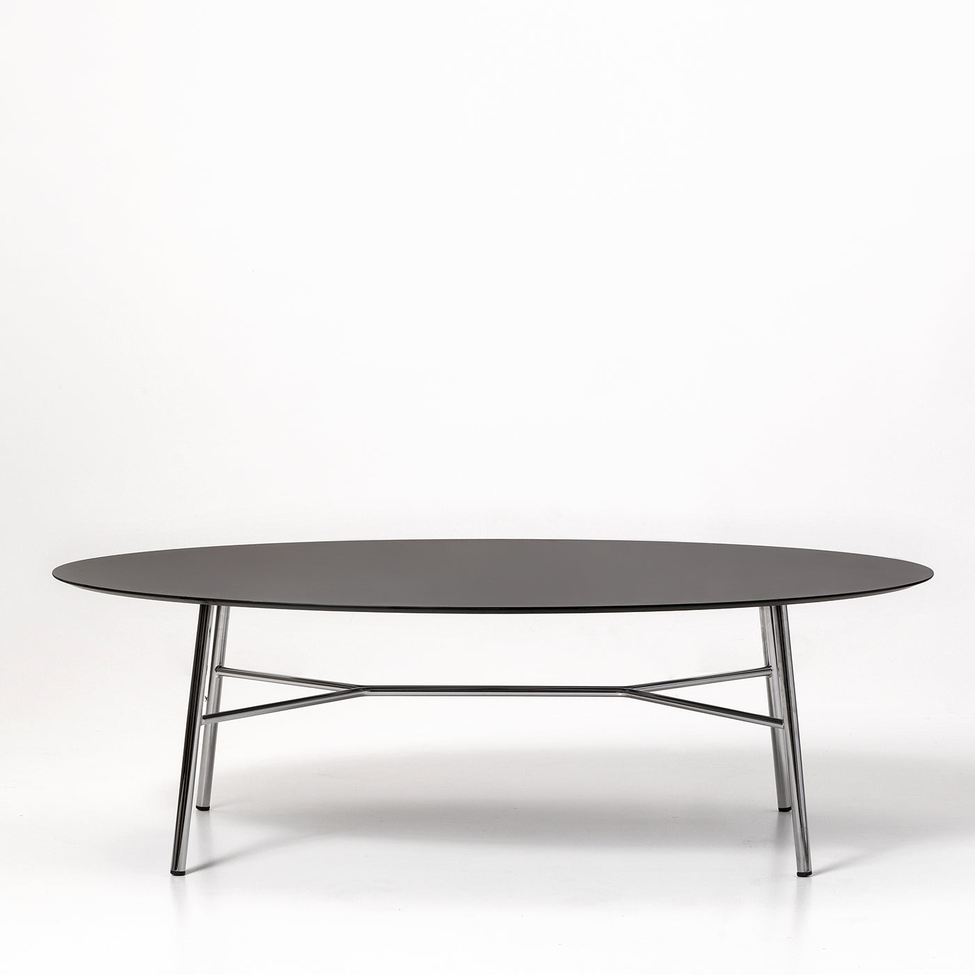 0128/S Yuki Oval Coffee Table with HPL Black Top by Ep Studio - Alternative view 1