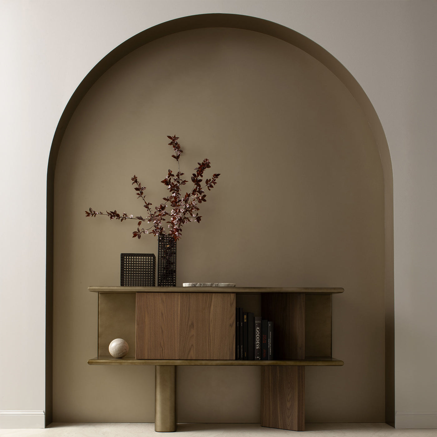 Living Canaletto Nussbaum Bronze Kleines Sideboard - Alternative Ansicht 5