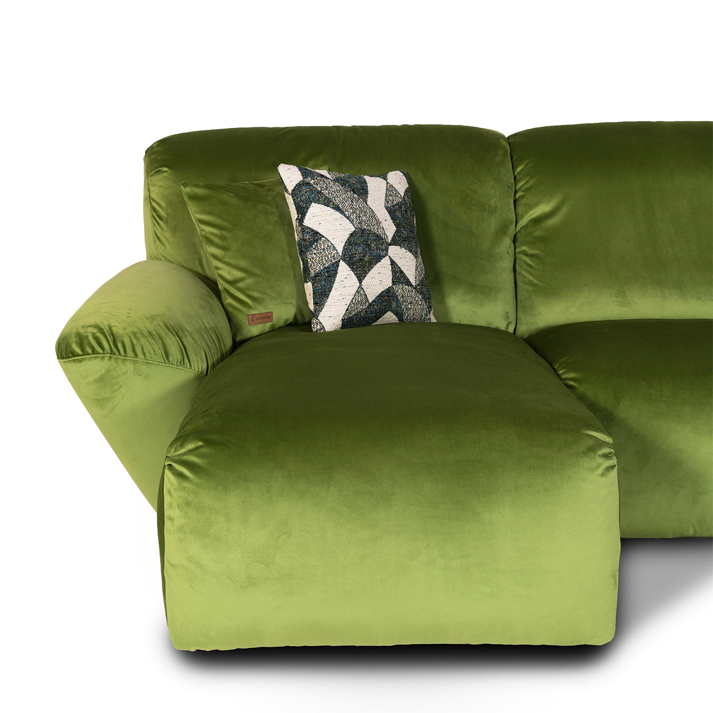 Beluga Grünes samtenes 3-sitziges sofa von Marco &amp; Giulio Mantellasi - Alternative Ansicht 1