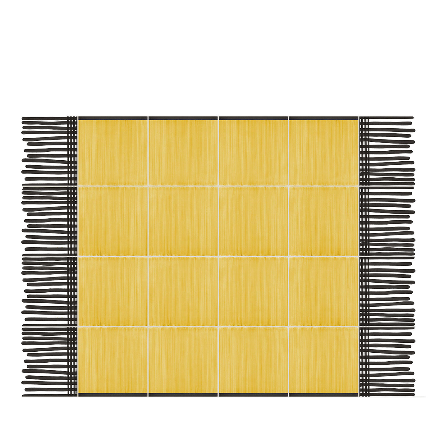 Alfombra Composición Cerámica Amarillo Total de Giuliano Andrea dell'Uva 120 X 80 con borde negro - Vista principal