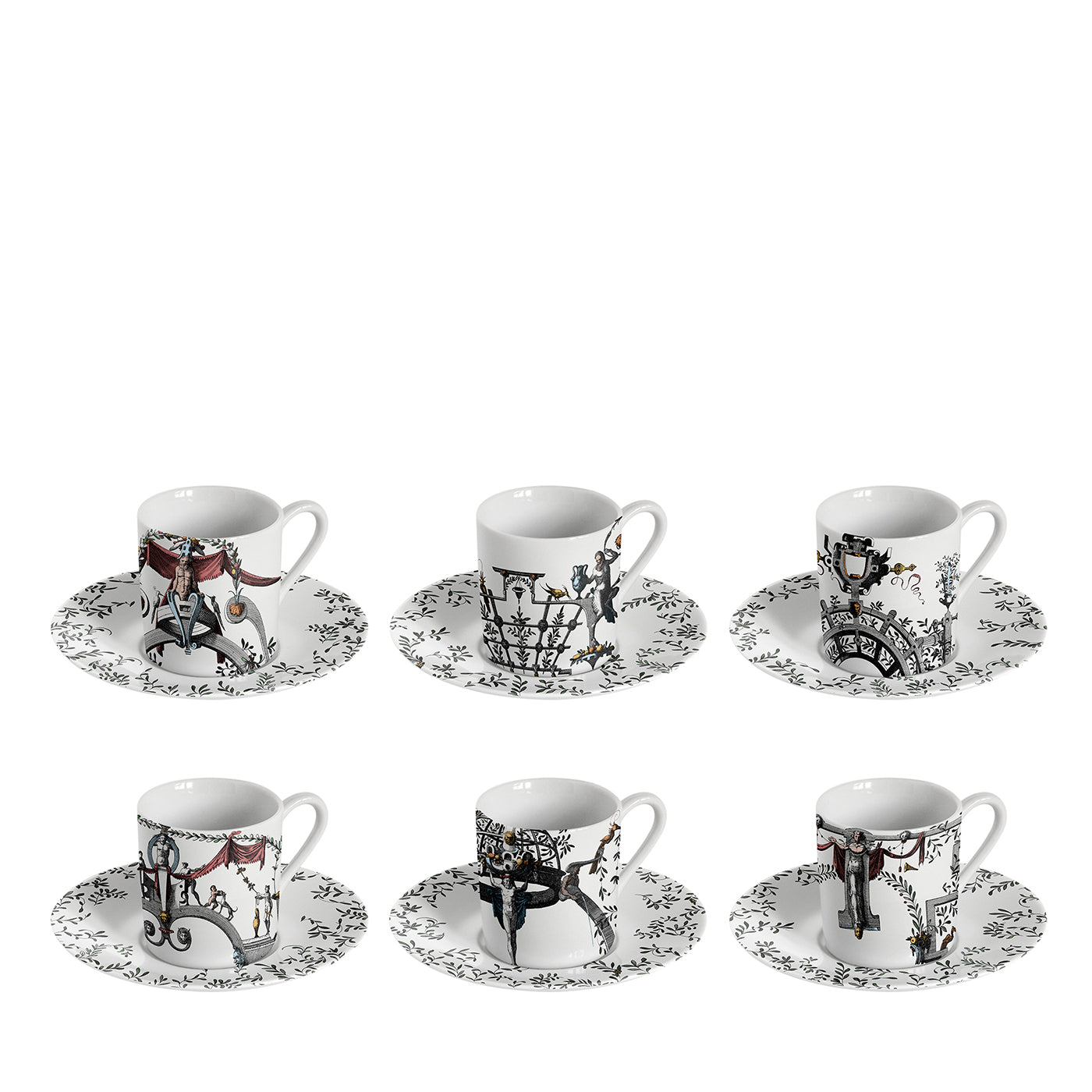 Pompei Set of 6 Coffee Cups - Main view