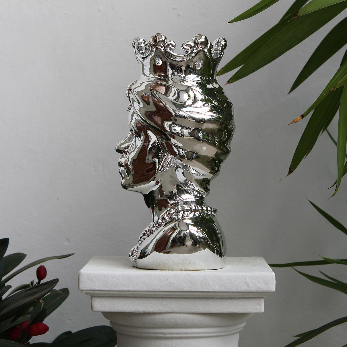 Moorhead Man Lipari-Silver Sculpture - Alternative view 2