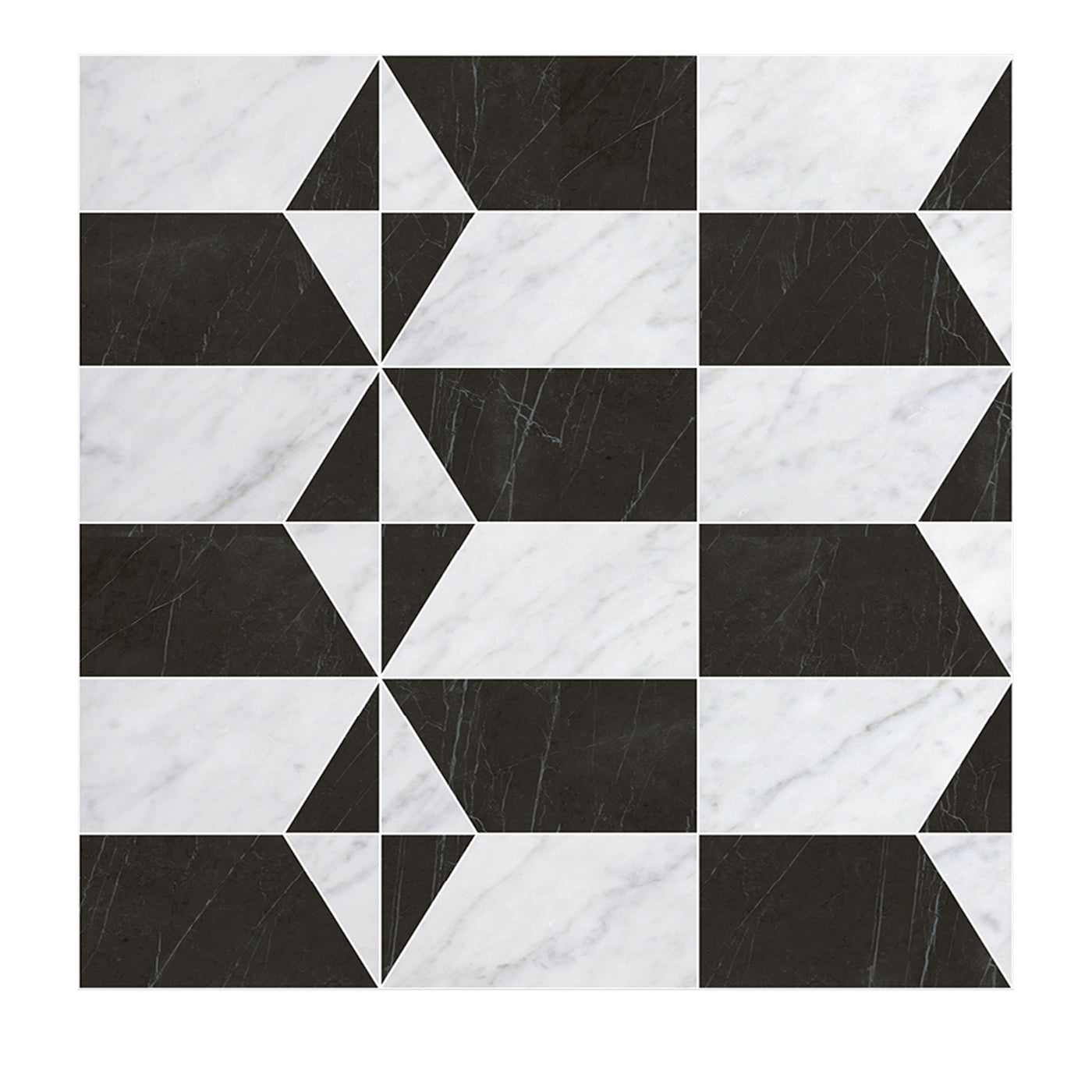 Elite 13 Revêtements de sol en marbre blanc de Carrare et noir de Marquina - Vue principale