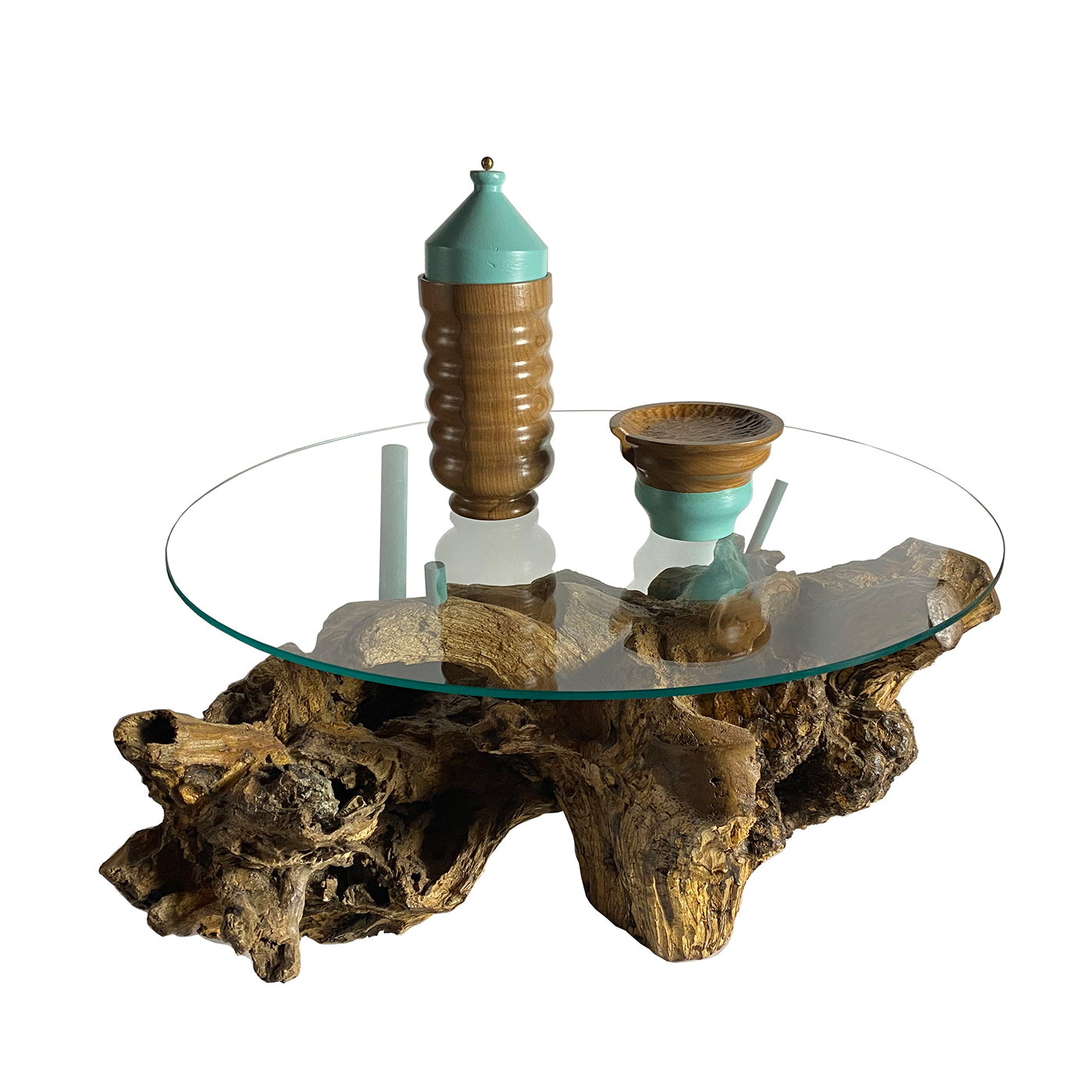 Table basse en bois et verre Scultura del Mare par Pietro Meccani - Vue alternative 1