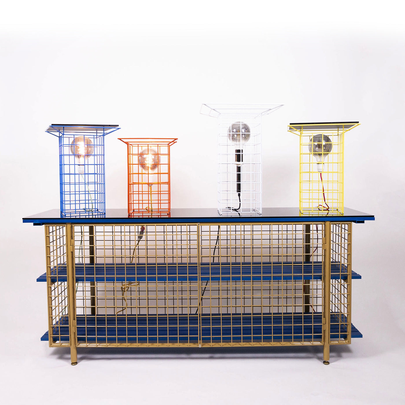 Krid Blue Table & Lamp Combo By Clémence Seilles - Alternative view 3
