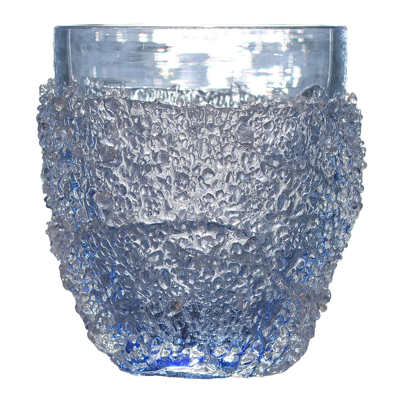 Jarrón de cristal azul claro Ghiaccio - Vista principal