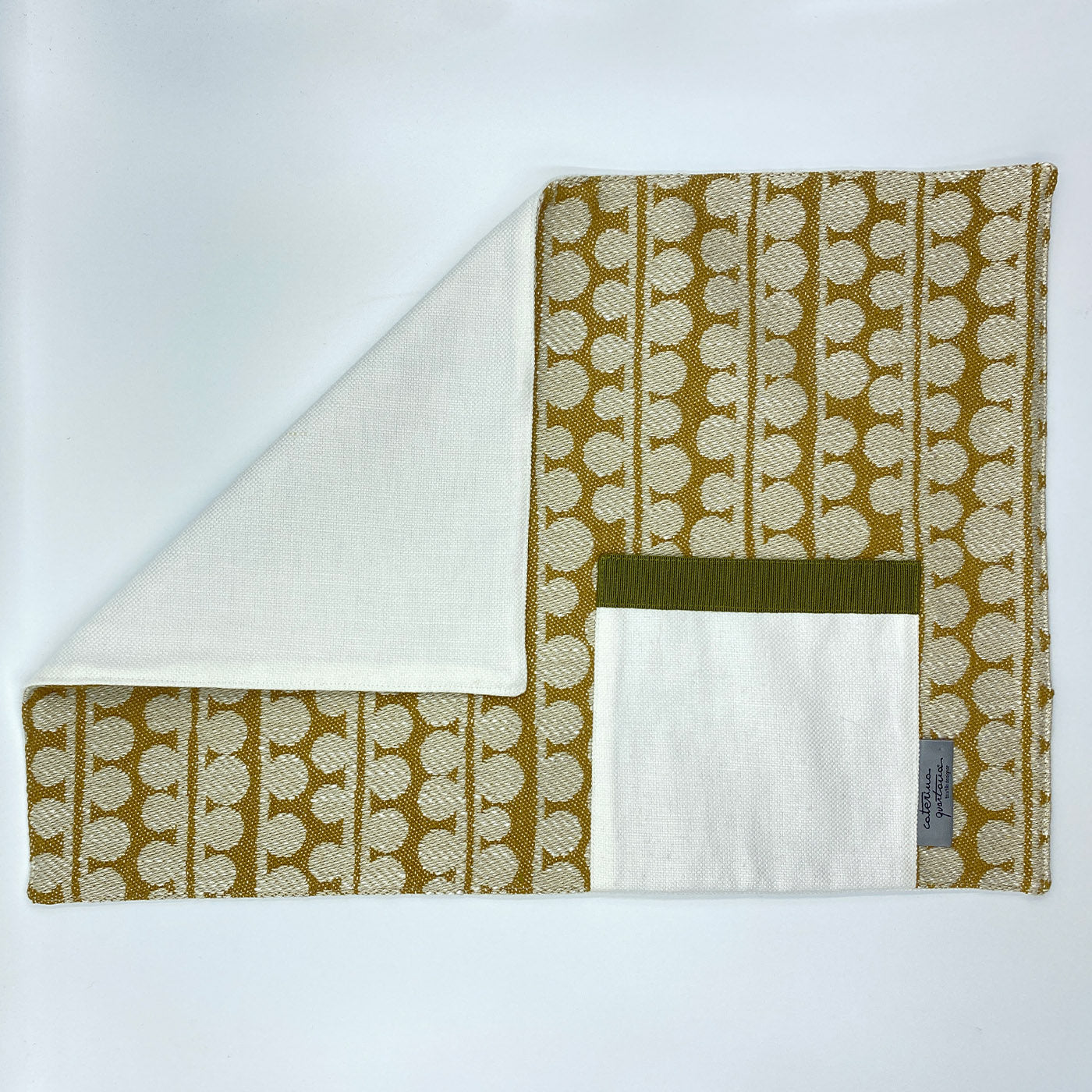 Bouclé Patterned Cinnamon & White Set of 2 Placemats - Alternative view 1