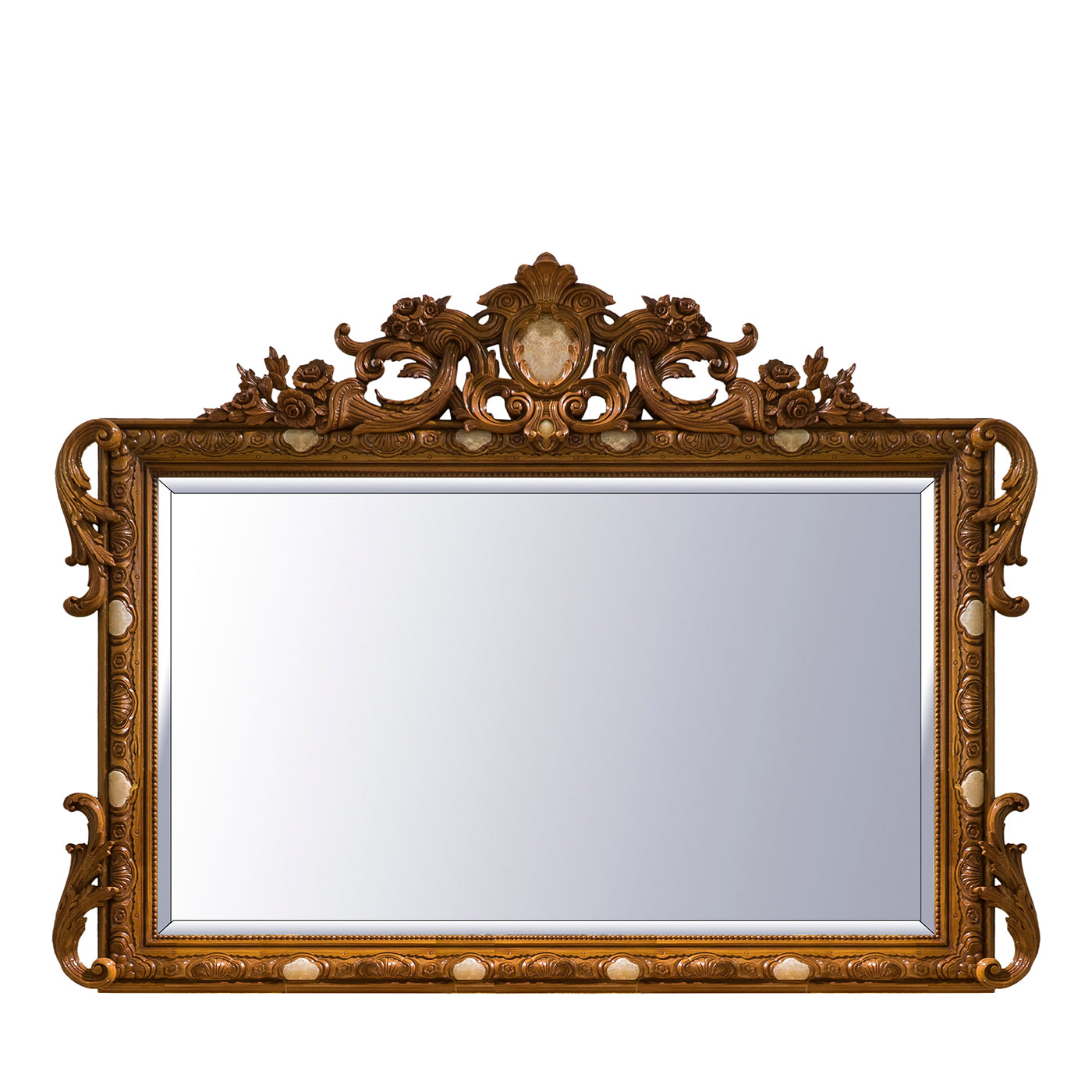 Rechteckiger Spiegel aus Lindenholz im Louis XVI-Stil - Hauptansicht