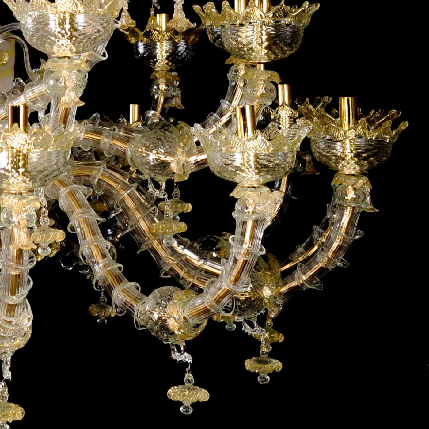 Gold- und Kristall-Kronleuchter im Rezzonico-Stil #7 - Alternative Ansicht 4