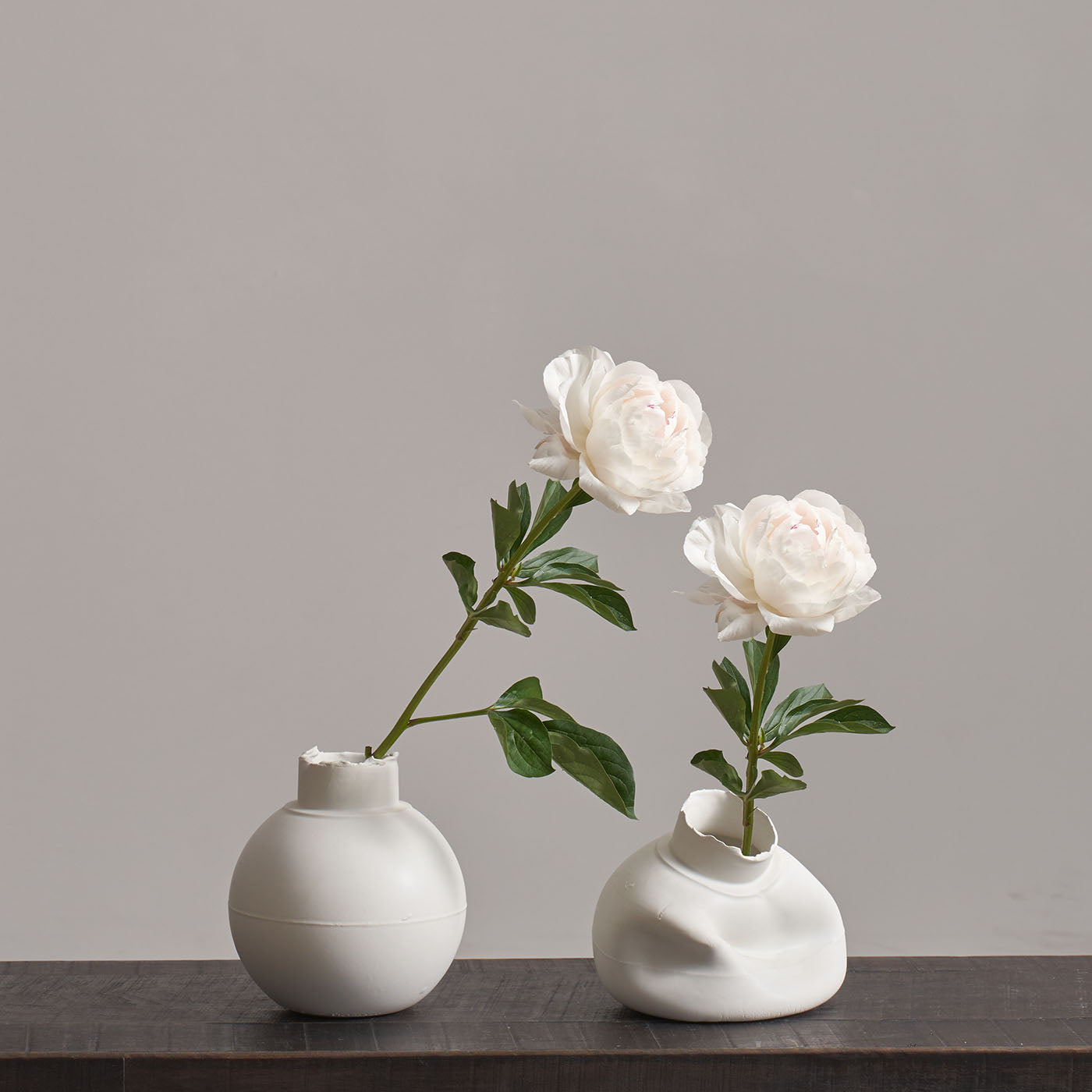 Nove Modified Sand White Decorative Vase - Alternative view 1