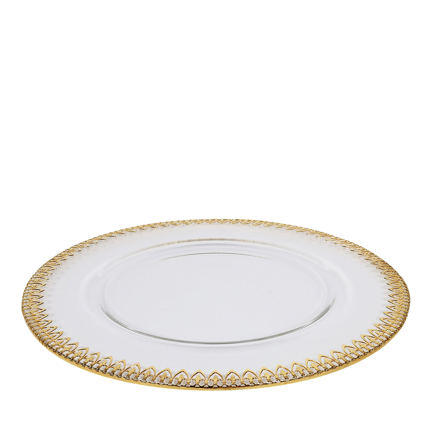 Glass Charger Plate with 24K Gold #2 - Main view