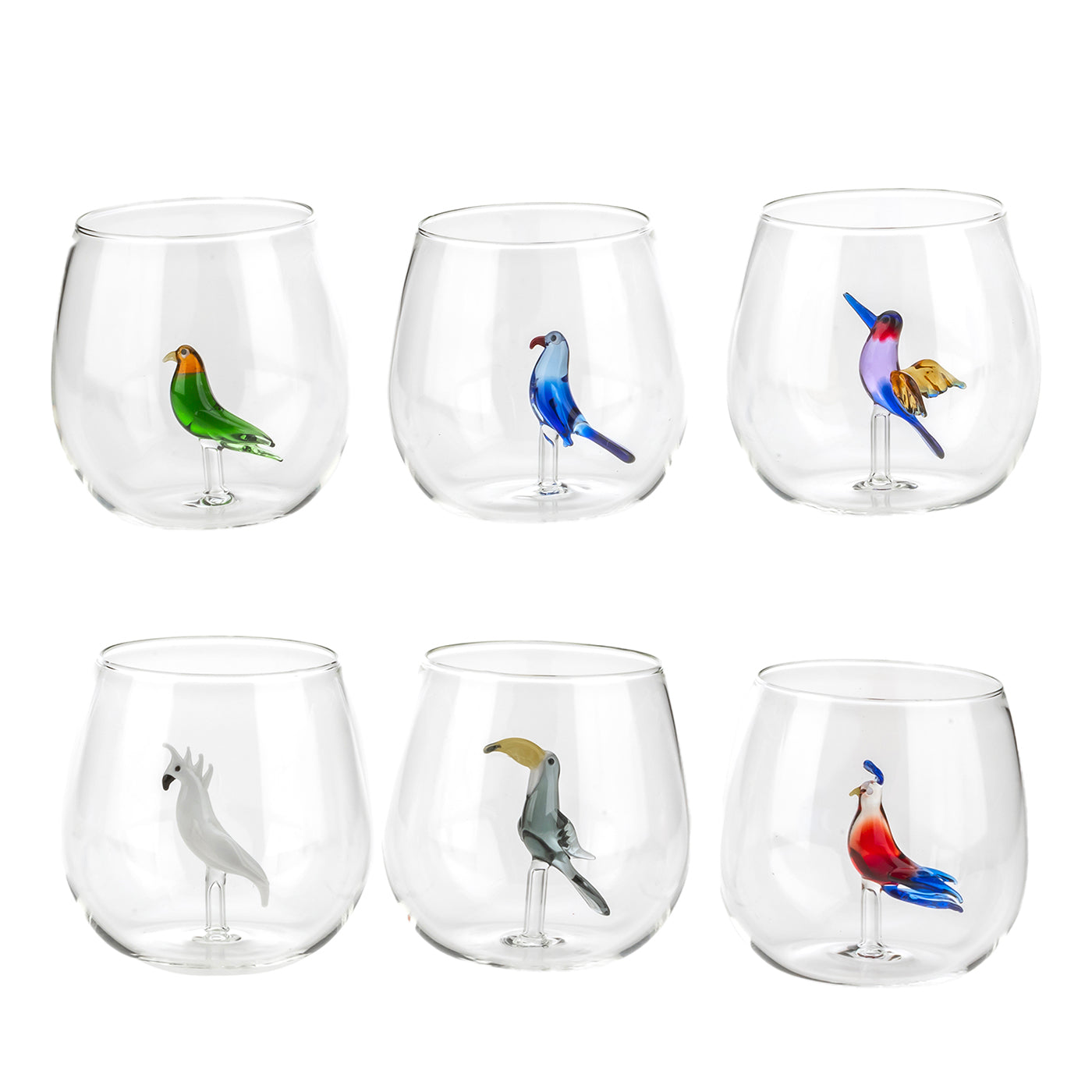 Set de 6 vasos Tropical Birds - Vista principal