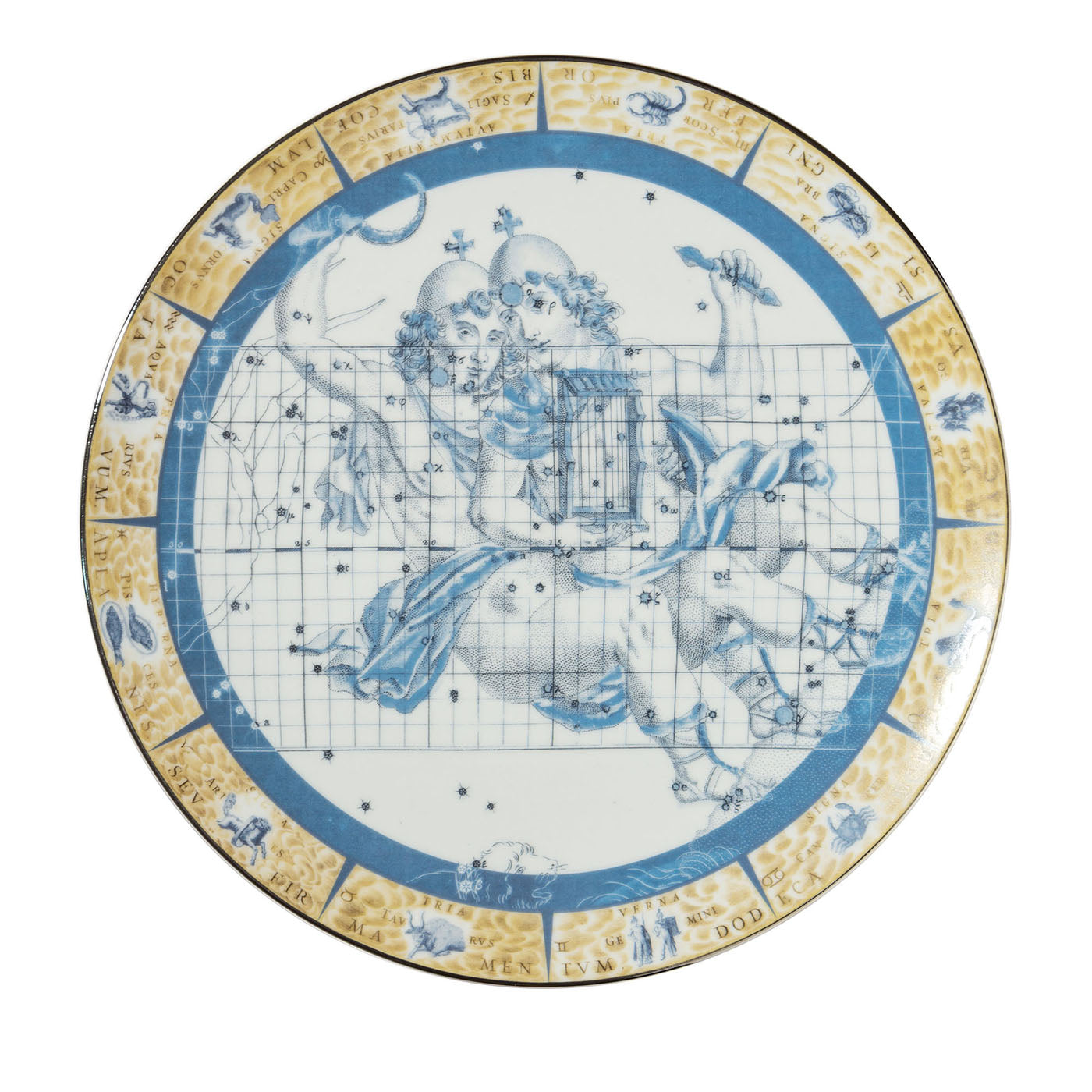 Plato decorativo de porcelana Zodiacus Gemini - Vista principal