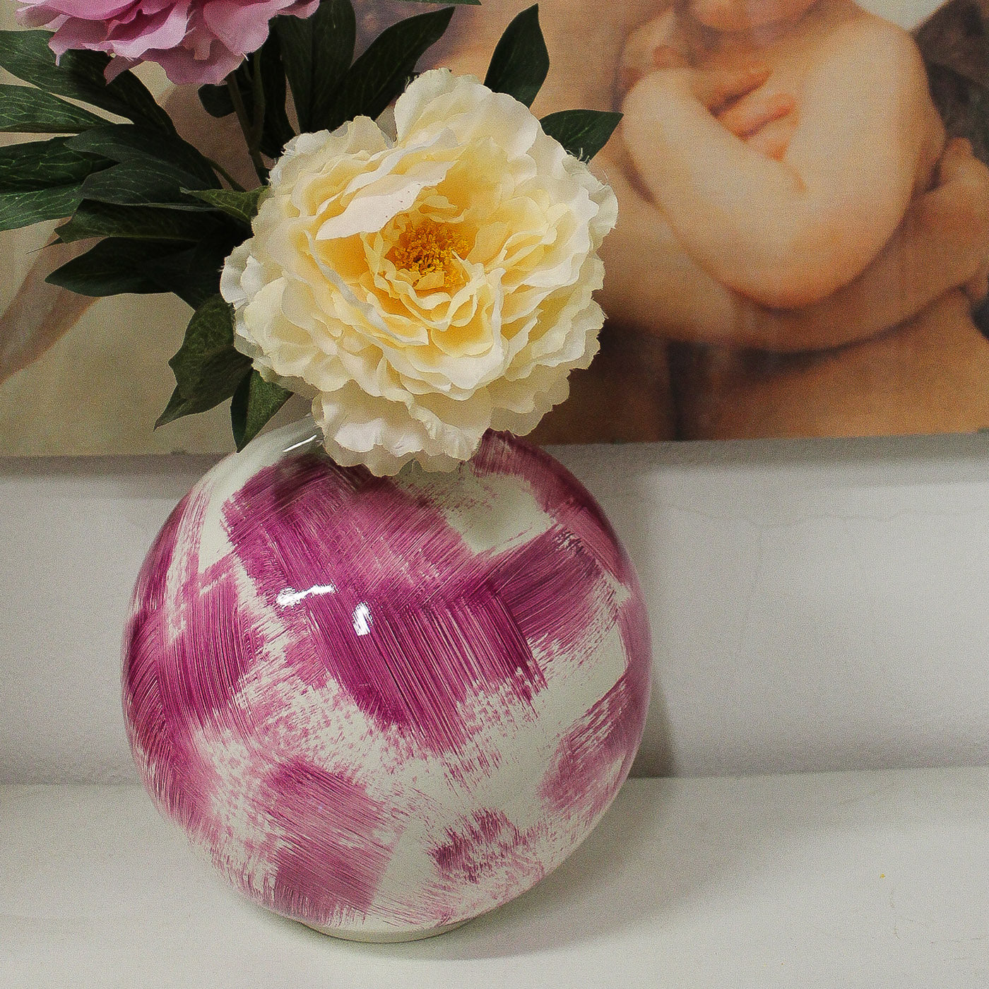 Craquele Purple Decorative Vase - Alternative view 1