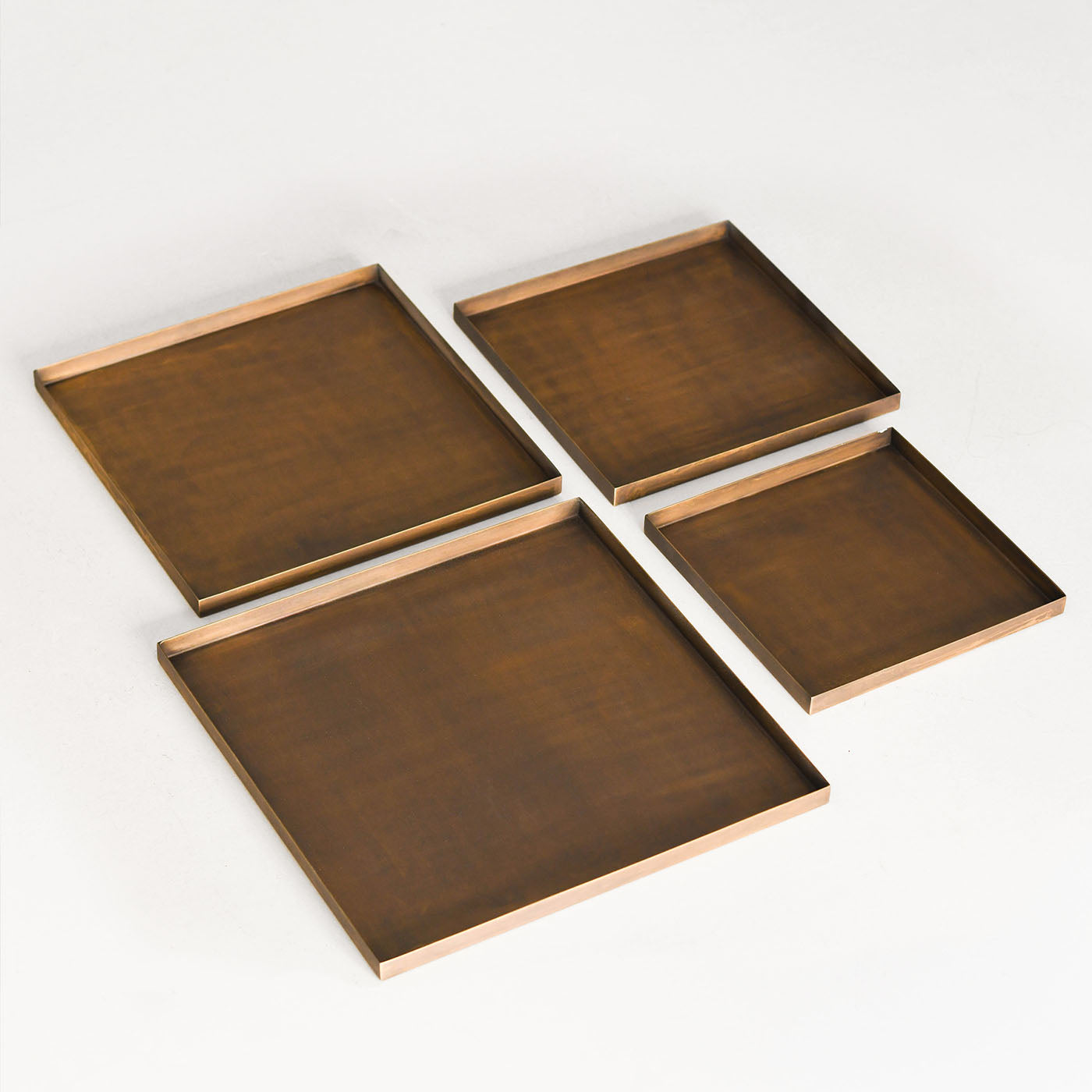 Square Burnished Brass Tray - Alternative view 4