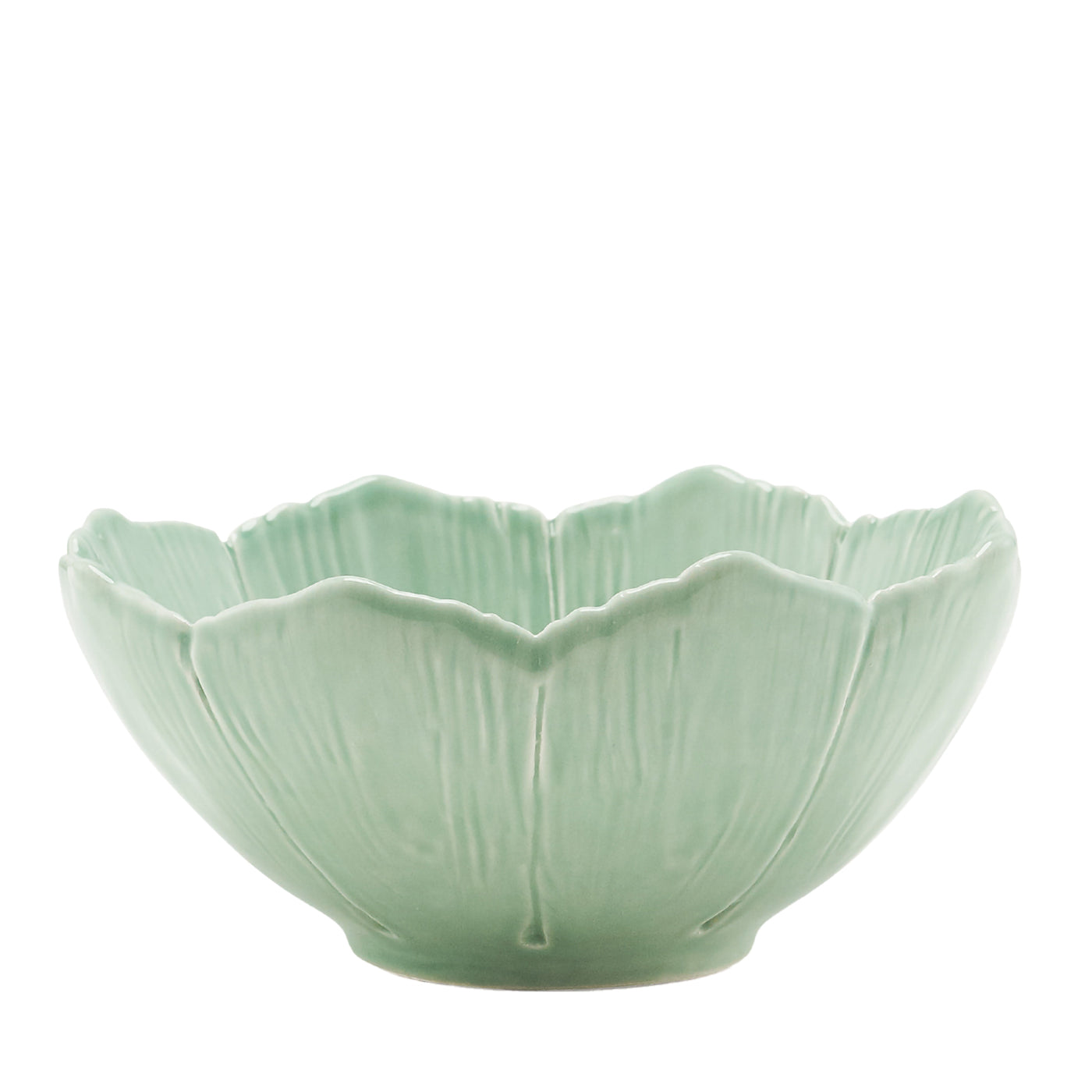 Juego de 2 fruteros de cerámica fina verde Flor de Cerezo   - Vista principal