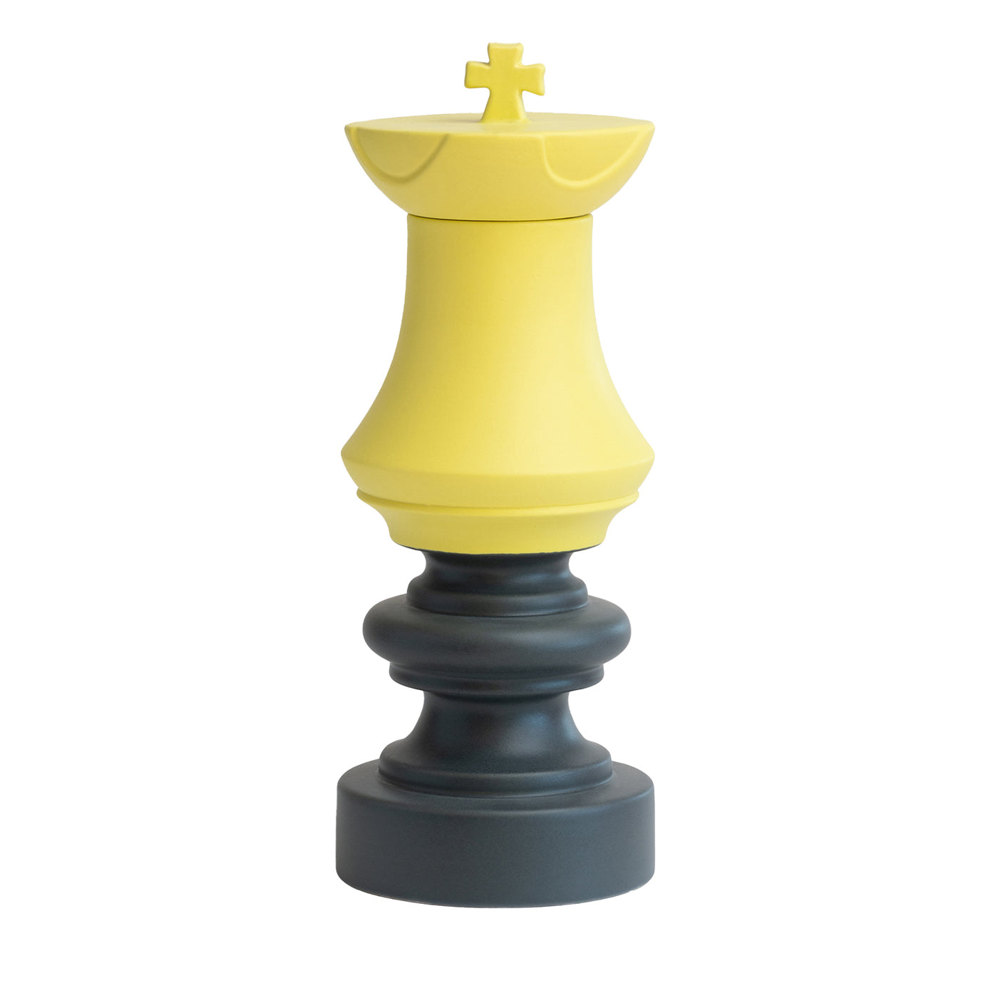 Re Estatuilla de ajedrez gris y amarilla - Vista principal