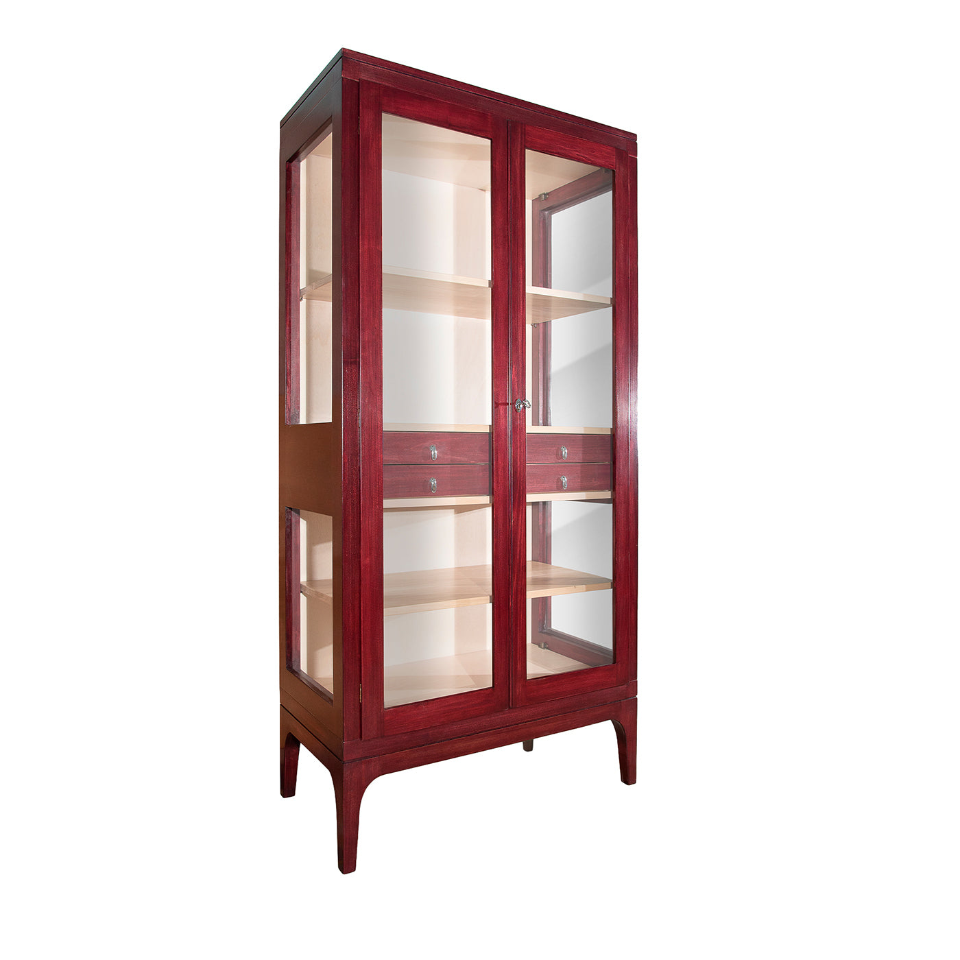 Elsa 2-Door Red Display Cabinet by Eugenio Gambella - Vue principale