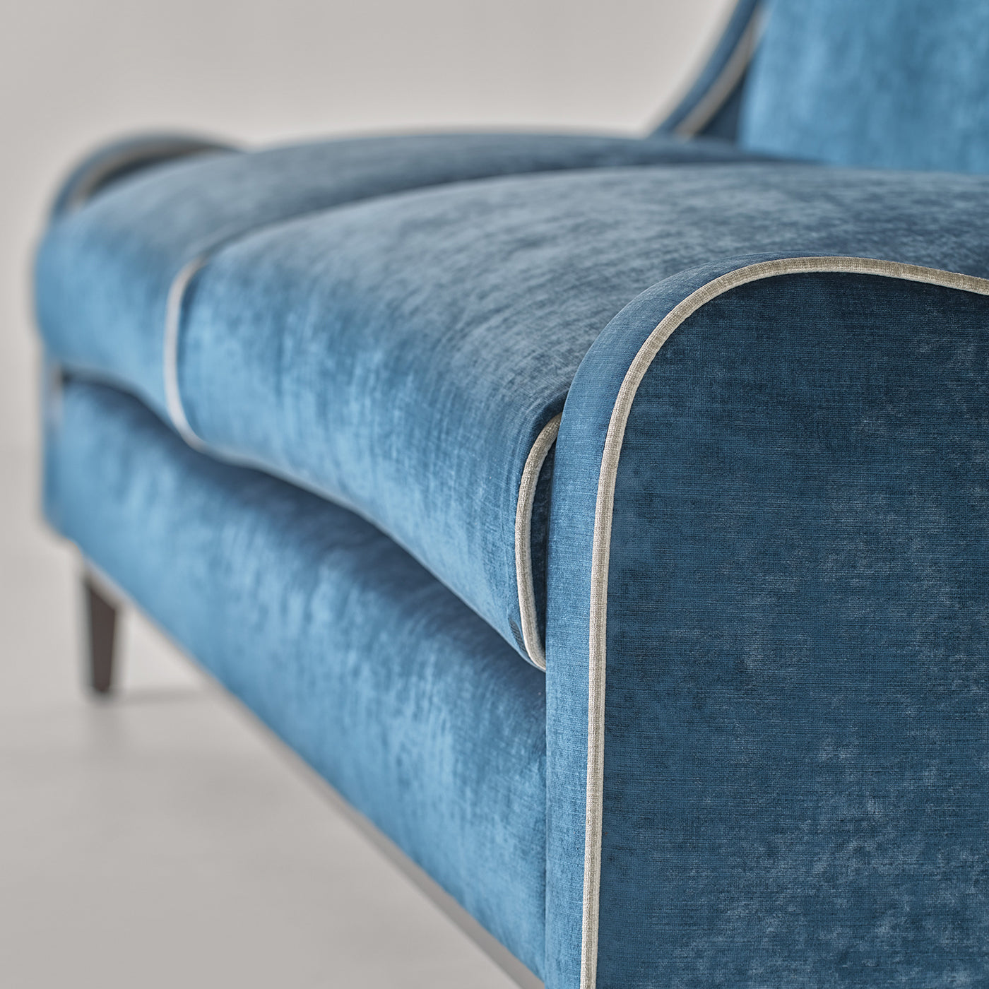 Paris Blue Navy Velvet 3-Seater Sofa - Alternative view 1