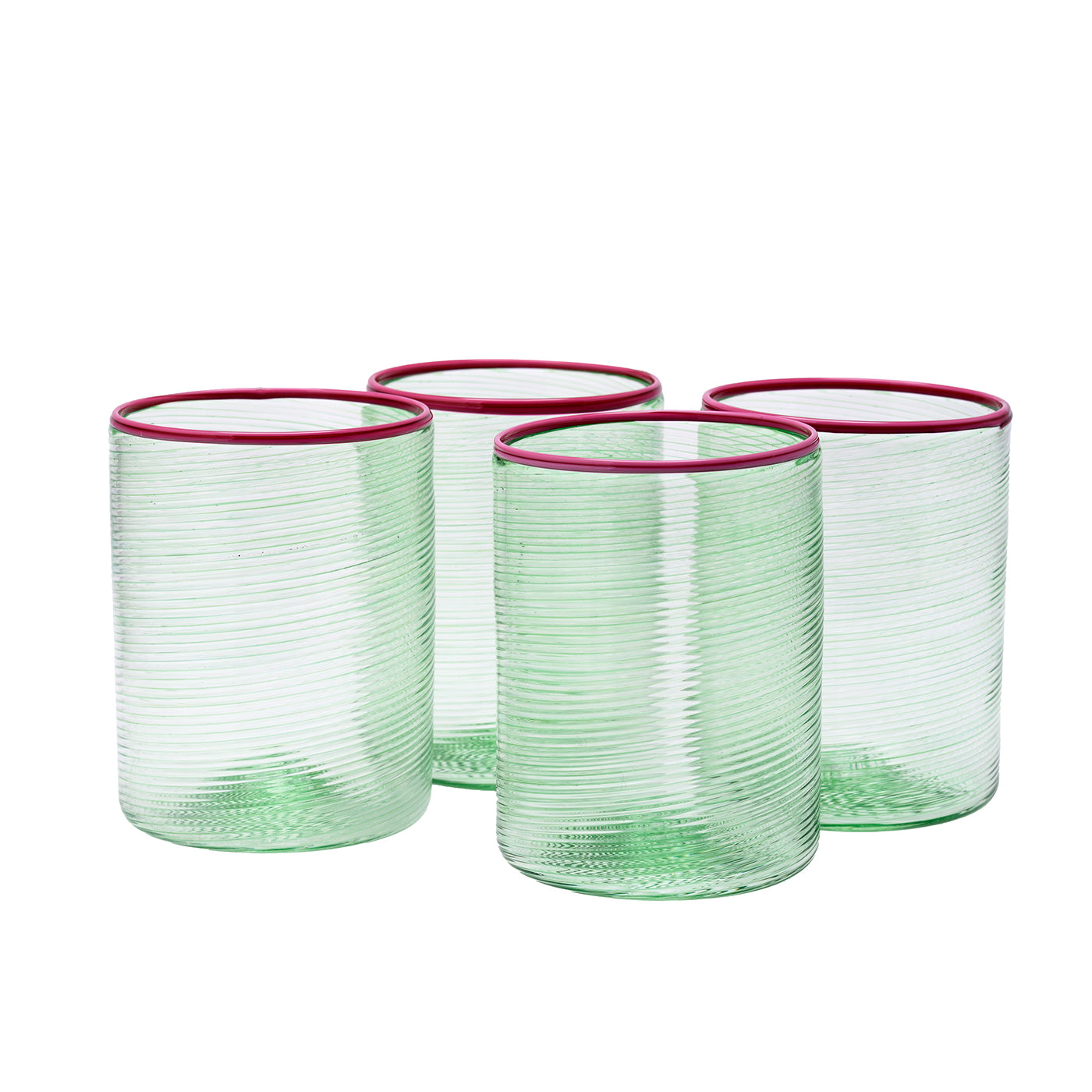 JUEGO de 6 copas de Murano verde burbujeante - Vista alternativa 1