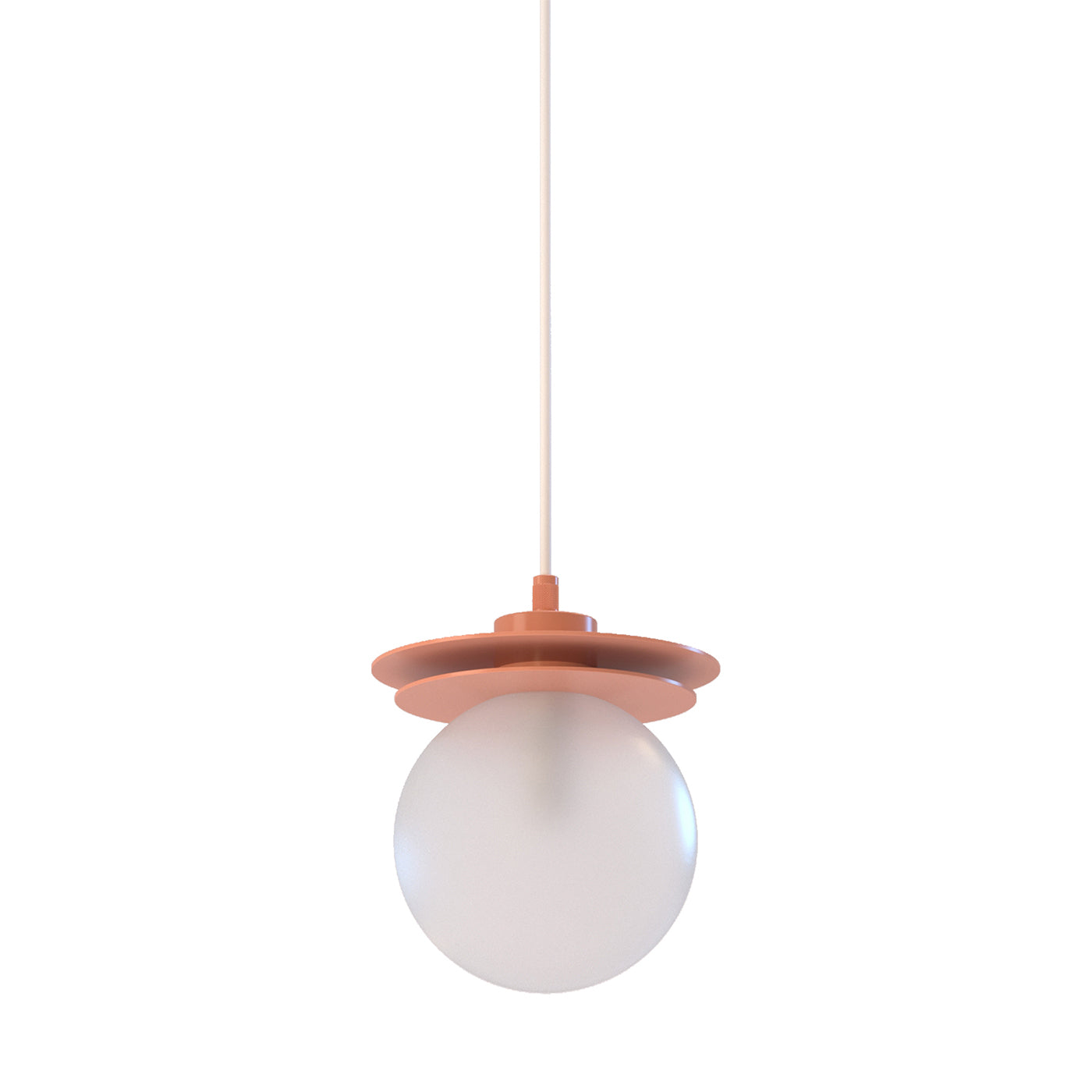 Crapa Red Brass And Glass Small Pendant Lamp - Main view