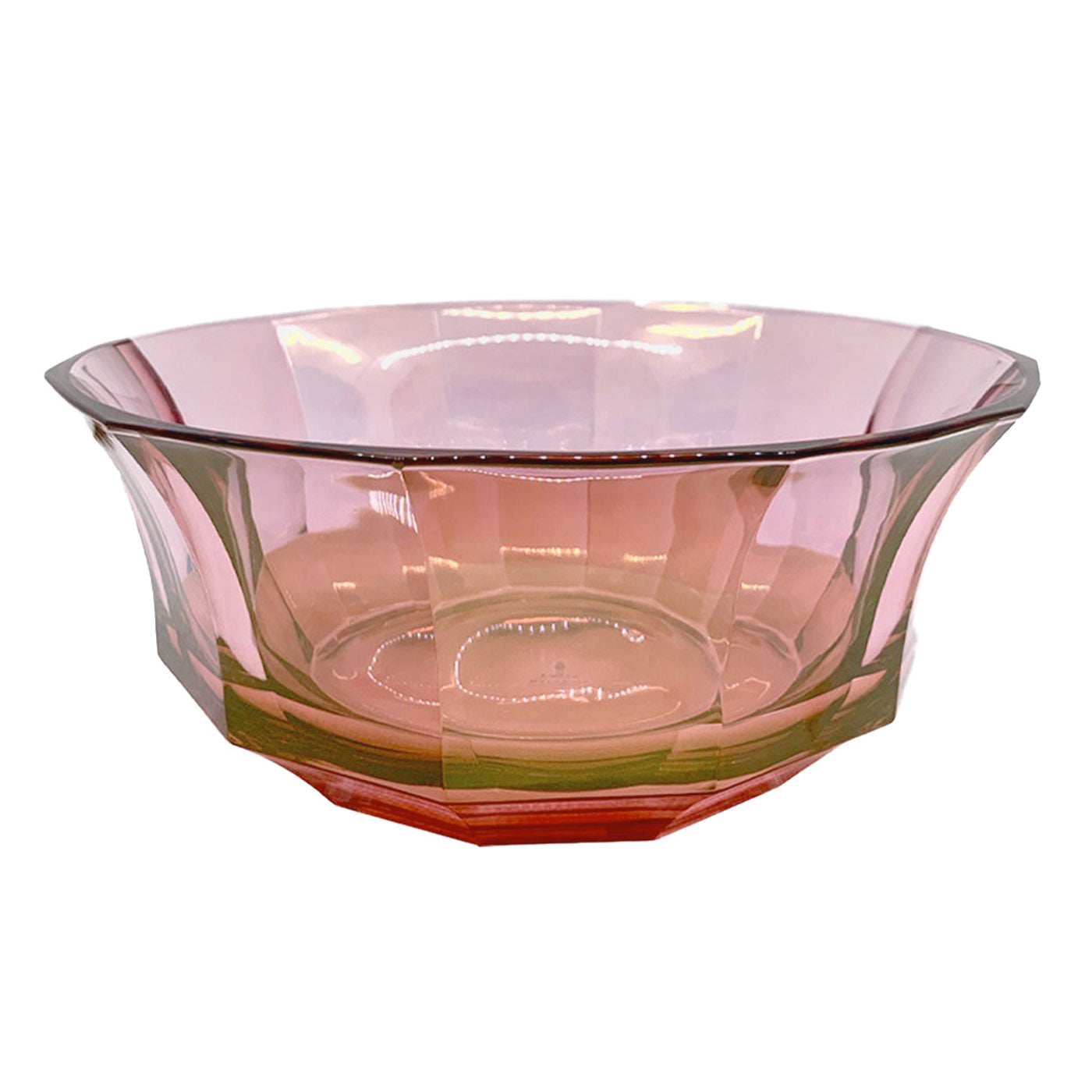 Facettierte Salatschüssel aus rosafarbenem bis violettem Kristall - Alternative Ansicht 1